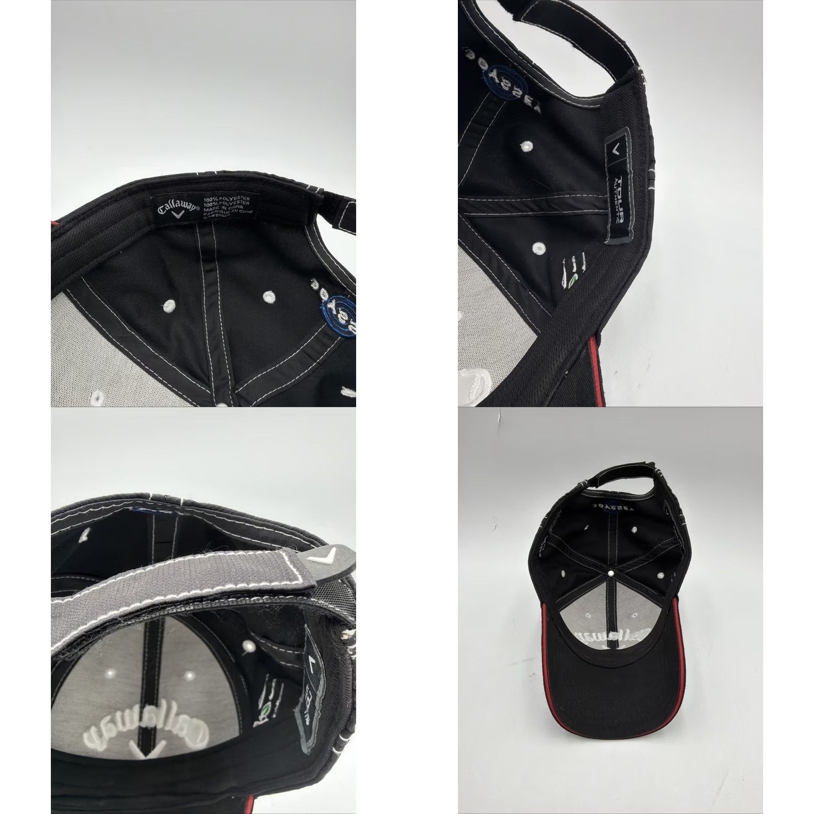 Callaway Callaway Hat Cap Strap Back Black One Size Men Adjustable Breathable Polyester Golf Hat Sports Mens Size ONE SIZE - 8 Thumbnail