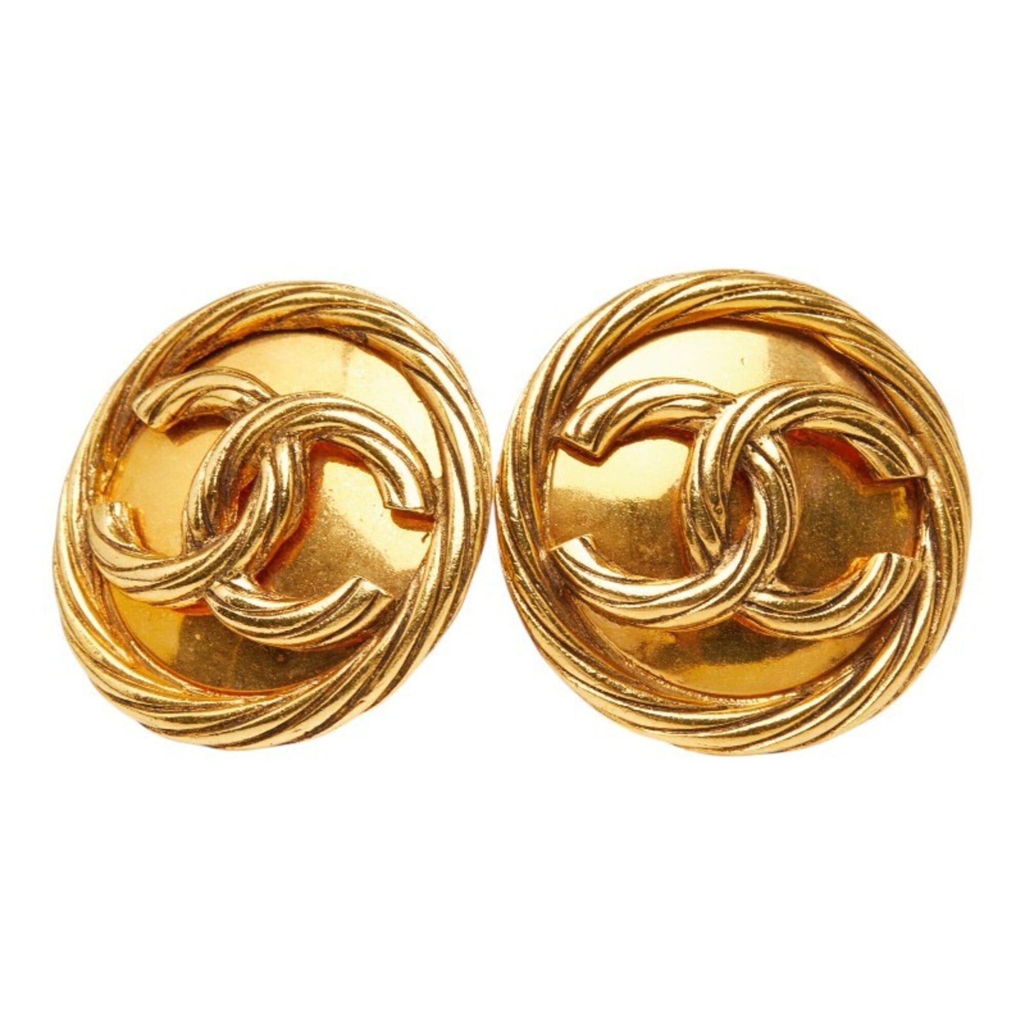 Chanel Chanel Coco Mark Vintage Earrings, Gold Plated, Women's CHANEL Size ONE SIZE - 1 Thumbnail