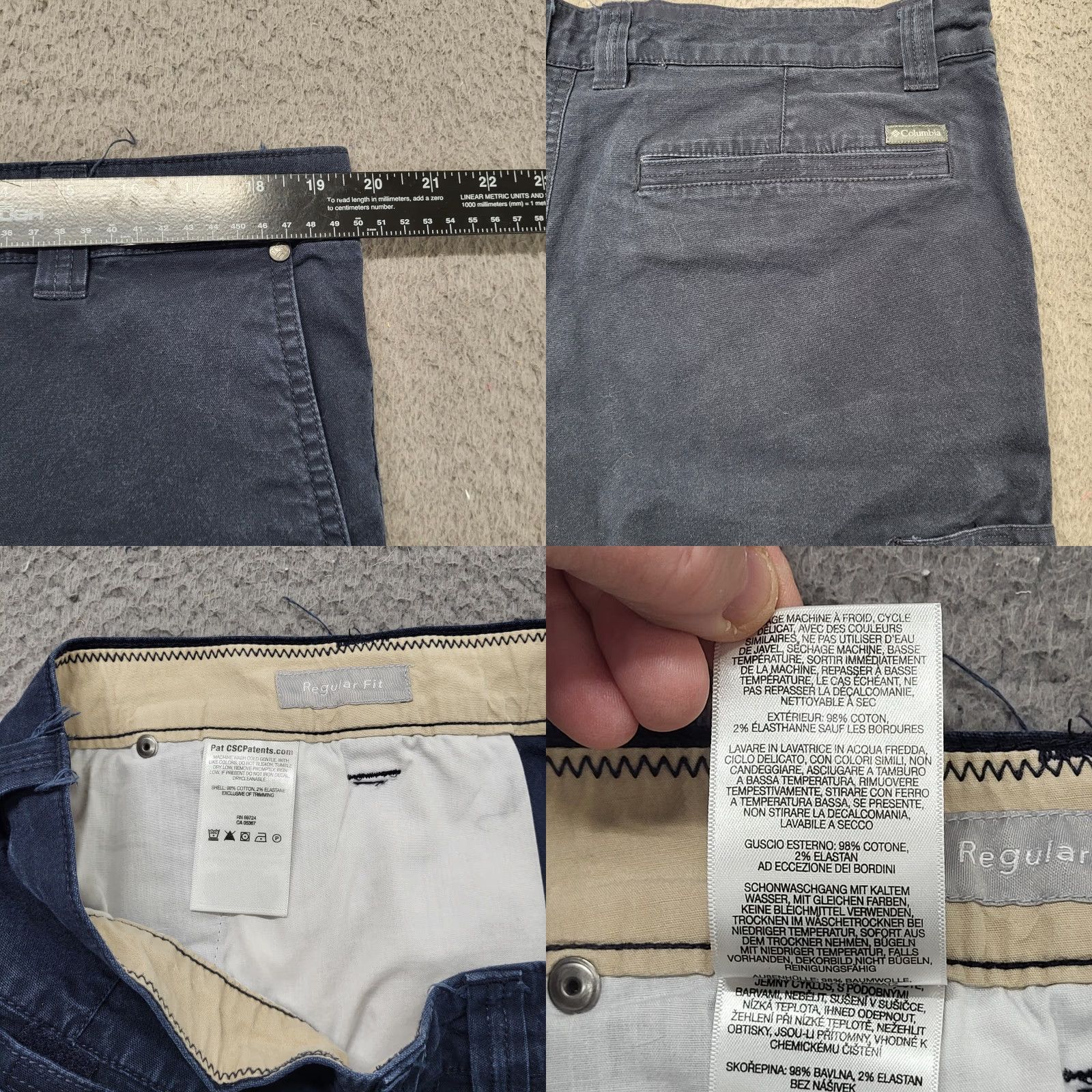 Vintage Columbia Shorts Men 38 Navy Blue Multi Pocket Utility Golf Sportswear Casual Chino Regular with Pockets Mens Size US 38 / EU 54 - 8 Thumbnail