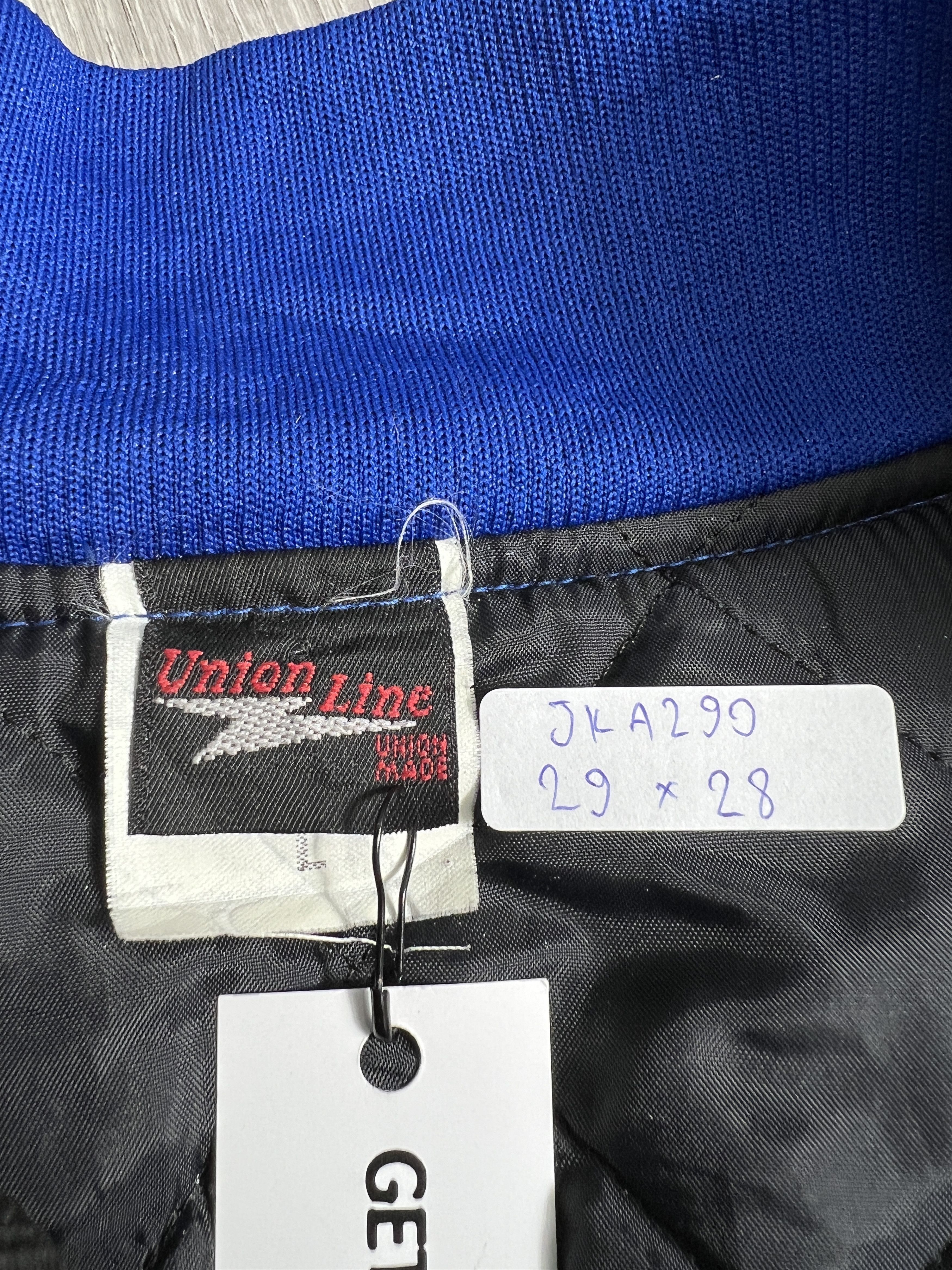 Vintage Vintage Union Line Varsity Bomber Jacket (L) JKA290 Size US L / EU 52-54 / 3 - 3 Thumbnail