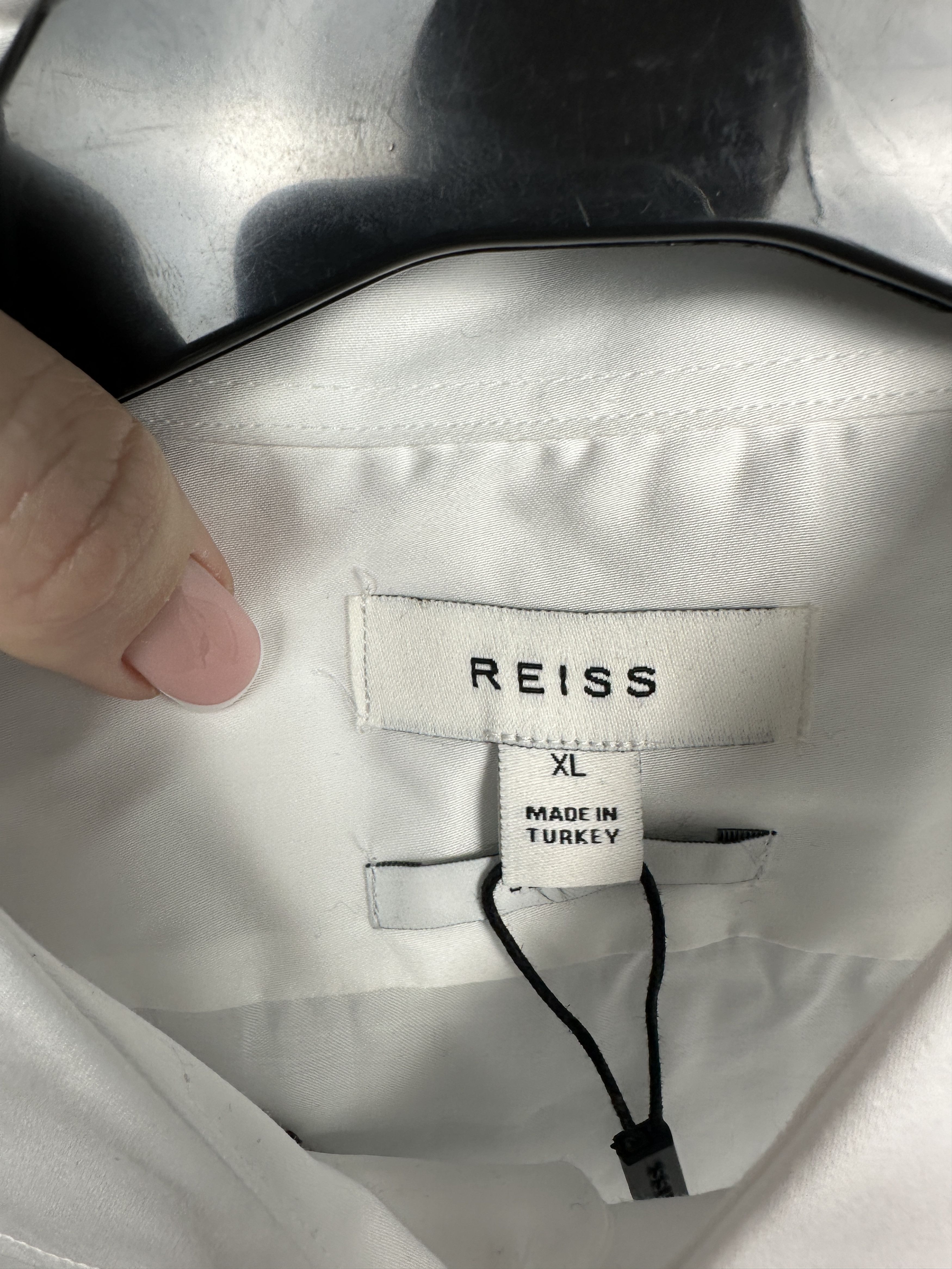 Reiss Reiss Mens White Long Sleeve Shirt Size US XL / EU 56 / 4 - 4 Thumbnail