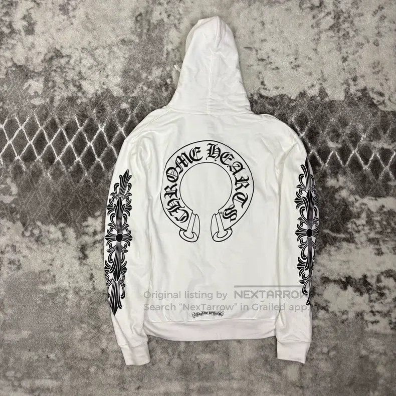 Chrome Hearts CHROME HEARTS Size L White horseshoe arm zipper hoodie swea Size US L / EU 52-54 / 3 - 2 Thumbnail