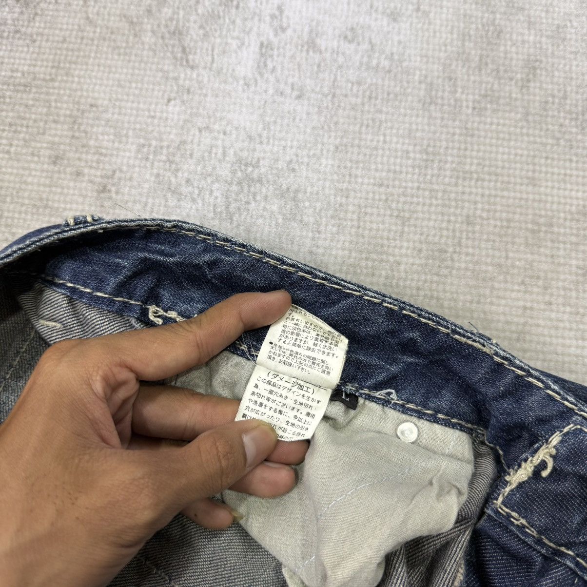 Japanese Brand 00s Iggy Tribe faded light jeans denim blue Size US 30 / EU 46 - 12 Thumbnail