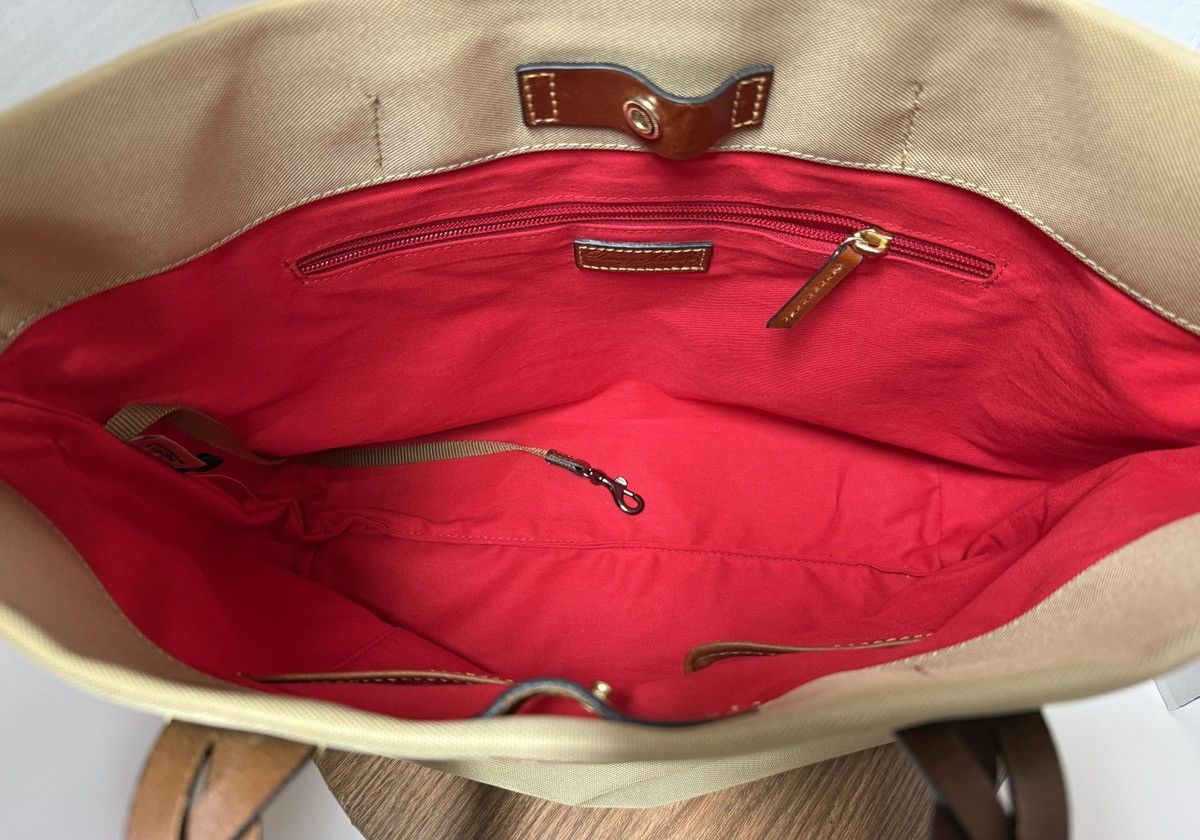 Dooney & Bourke Dooney & Bourke Khaki Nylon Tote Braided Leather Handles Size ONE SIZE - 9 Thumbnail