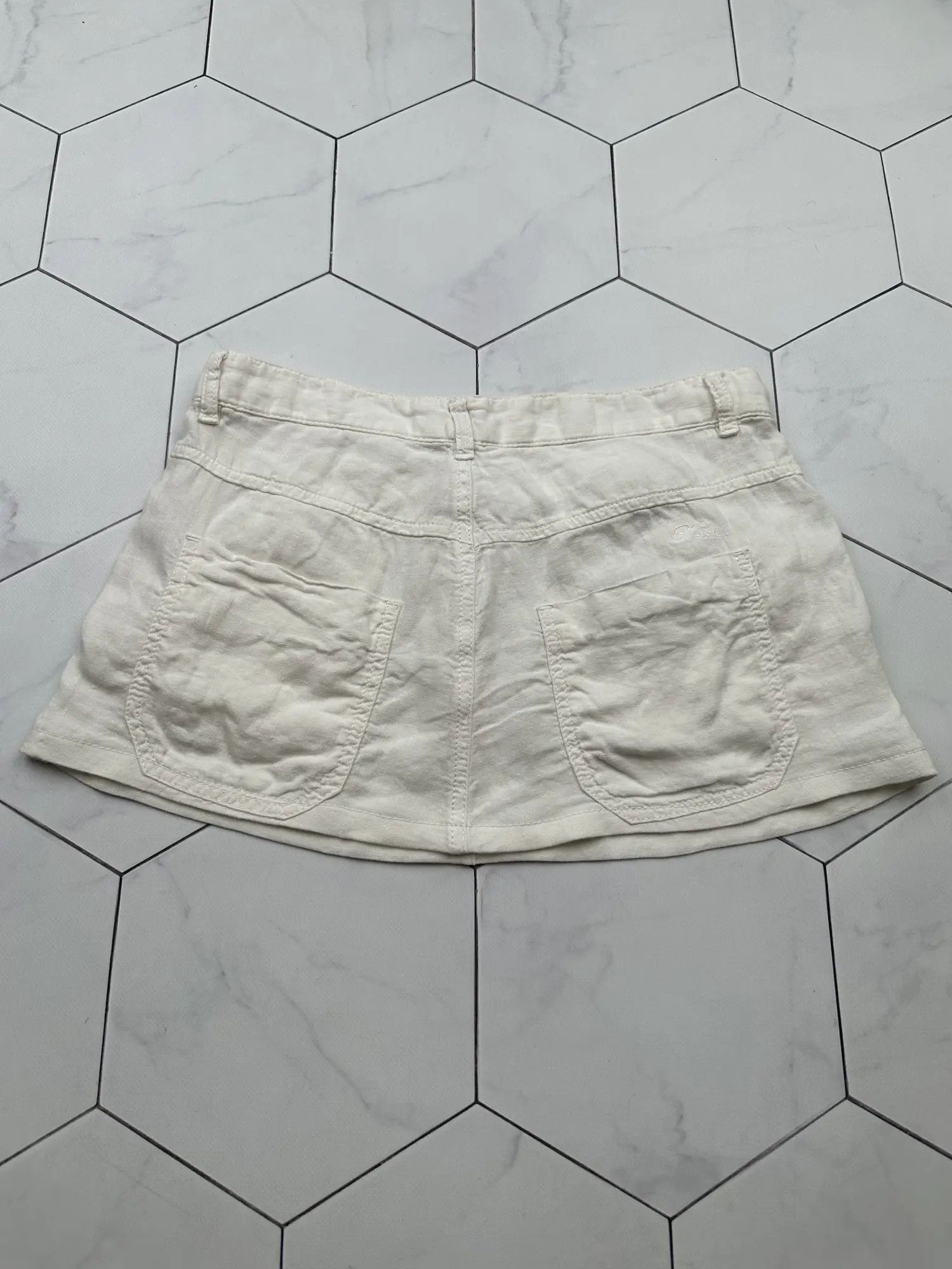 Diesel Diesel Linen Vintage Mini Skirt (B190) Size 27" / US 4 / IT 40 - 9 Thumbnail