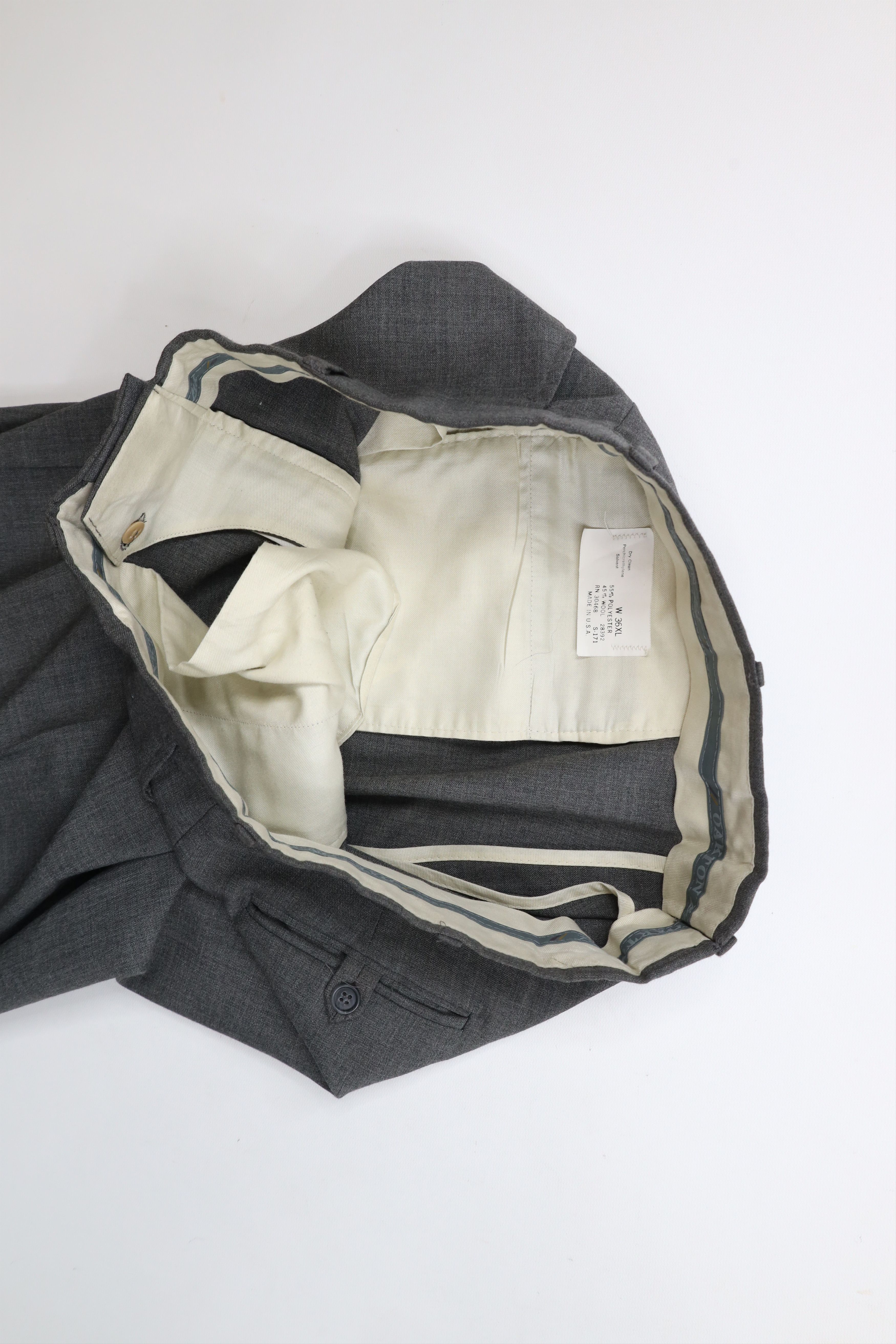 Vintage Vintage 70s Streetwear Flared Wide Leg Chino Pants Gray USA Size US 36 / EU 52 - 7 Thumbnail