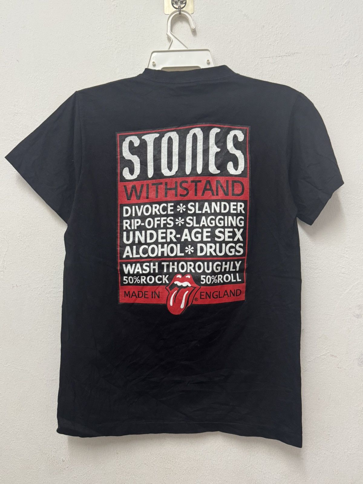 Vintage Vintagd Bootleg Rolling Stone Rock Band Made In England Tee Size US M / EU 48-50 / 2 - 5 Thumbnail