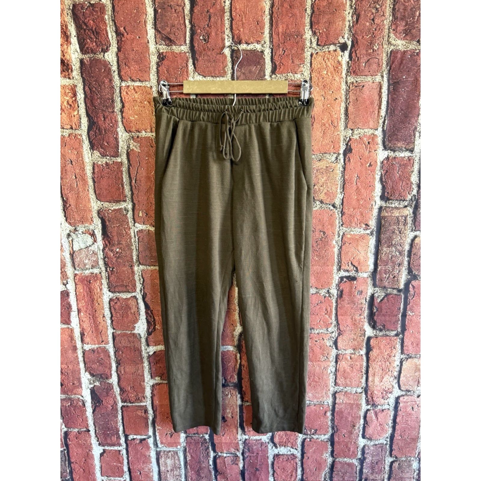 Zara Zara Sweatpants Green Drawstring Pull On Womens M PantsComplete Regular Size Medium Size 32" / US 10 / IT 46 - 2 Thumbnail