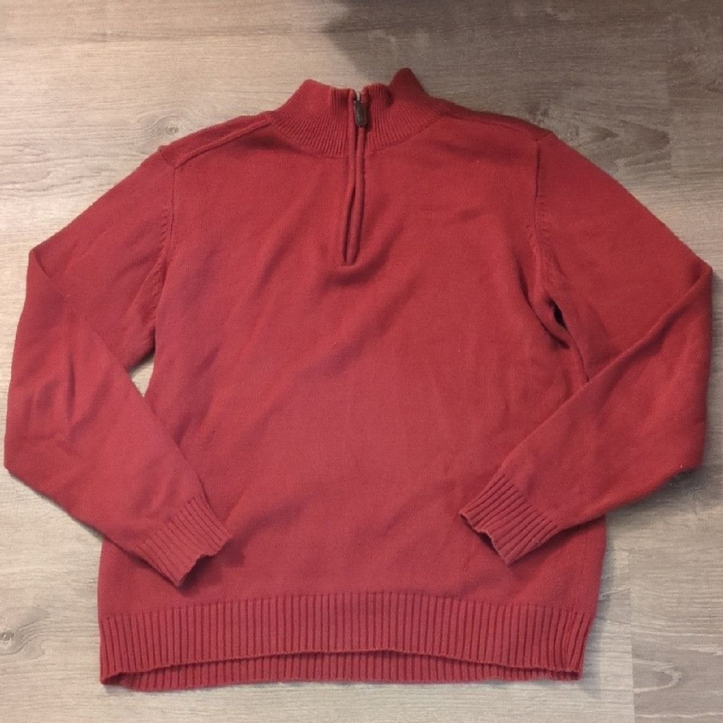 Oscar De La Renta Oscar De La Renta Burnt Orange 1/4 Zip Sweater Size Large Size US L / EU 52-54 / 3 - 1 Thumbnail