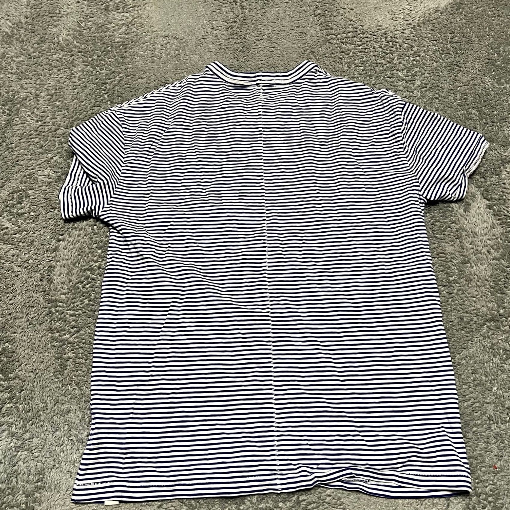 Rag & Bone Rag & Bone T Shirt Womens XS Crew Neck Blue Striped Pima Cotton Short Sleeve Size XS / US 0-2 / IT 36-38 - 3 Thumbnail