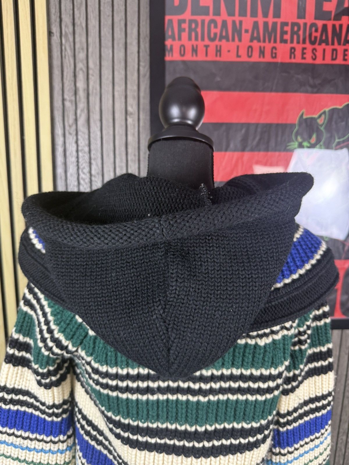 Balenciaga VINTAGE BALENCIAGA STRIPED HEAVY KNIT HOODED SWEATER 2007 Size XS / US 0-2 / IT 36-38 - 19 Thumbnail