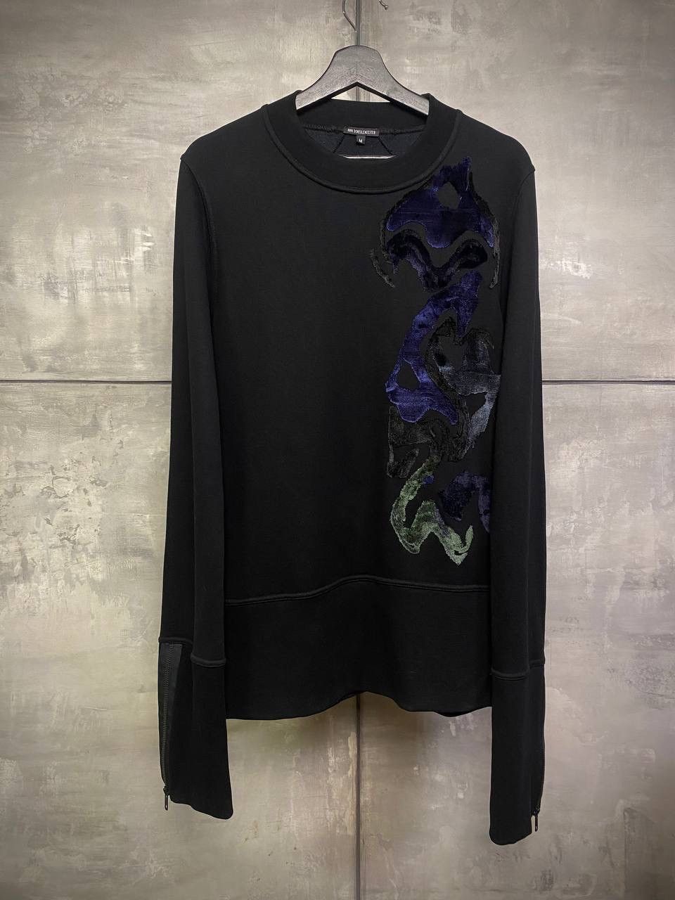 Ann Demeulemeester Lyocell sweatshirt with abstract print M Size US M / EU 48-50 / 2 - 1 Thumbnail