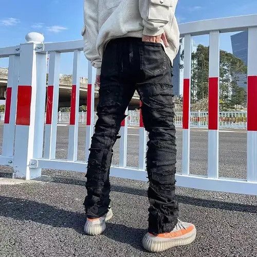 Vintage Black Destruction Waxed Jeans Size US 29 - 4 Thumbnail