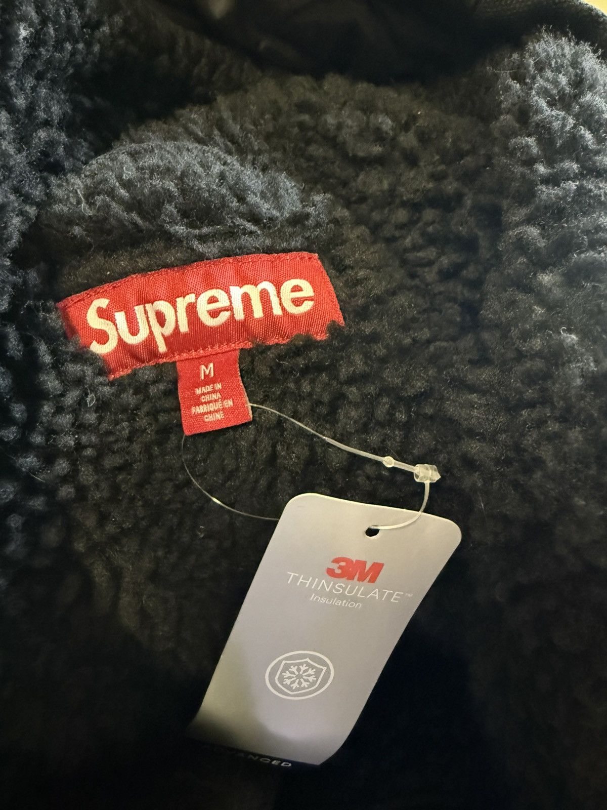 Supreme Supreme Faux Shearling Lined Bomber Jacket size Medium Black Size US M / EU 48-50 / 2 - 4 Thumbnail