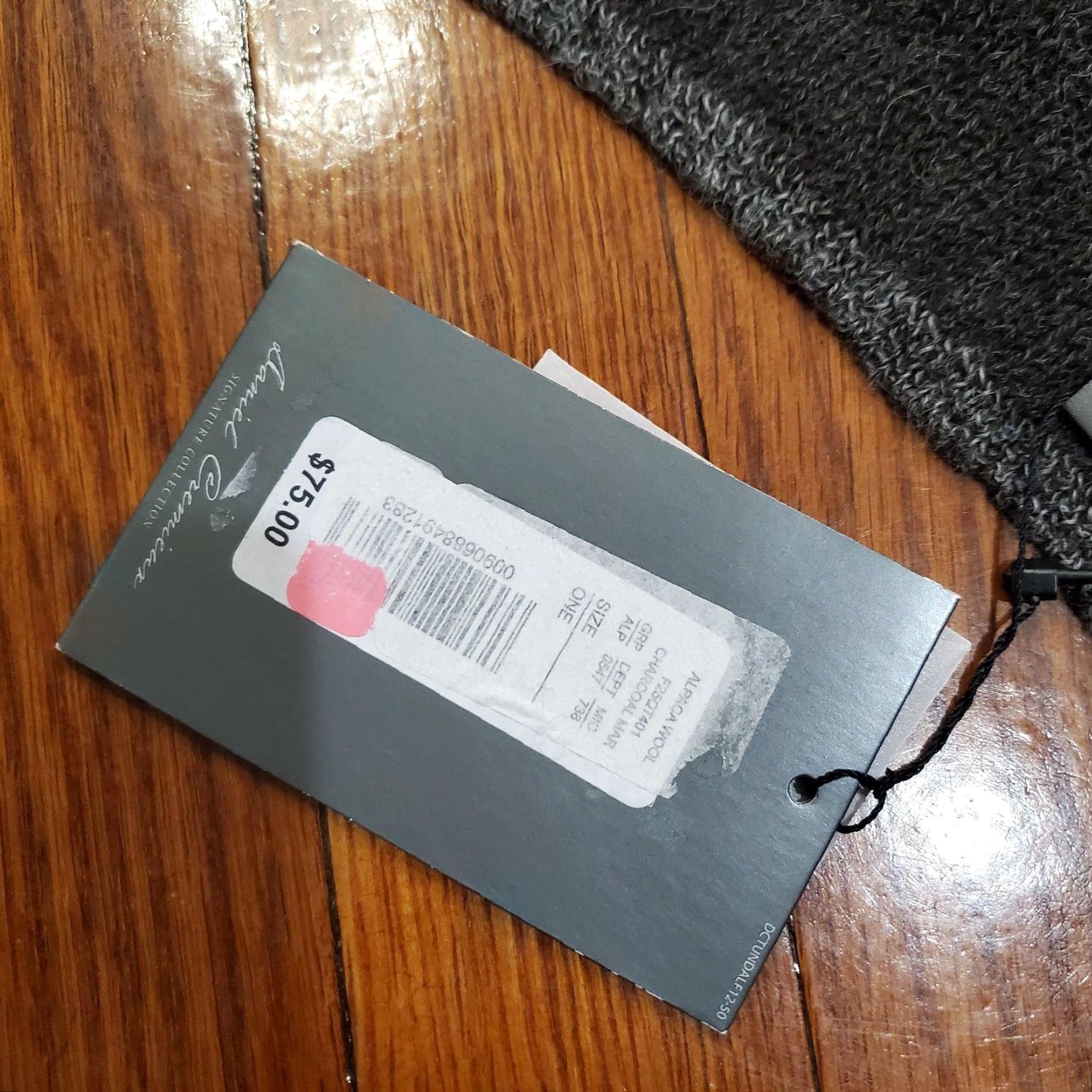 Cremieux Daniel Cremieux Scarf Womens Gray 100% Alpaca Knit Signature Collection Peru Scarf Womens One Size Gray Charcoal Solid Knit Fall Winter Womens Size ONE SIZE - 3 Thumbnail