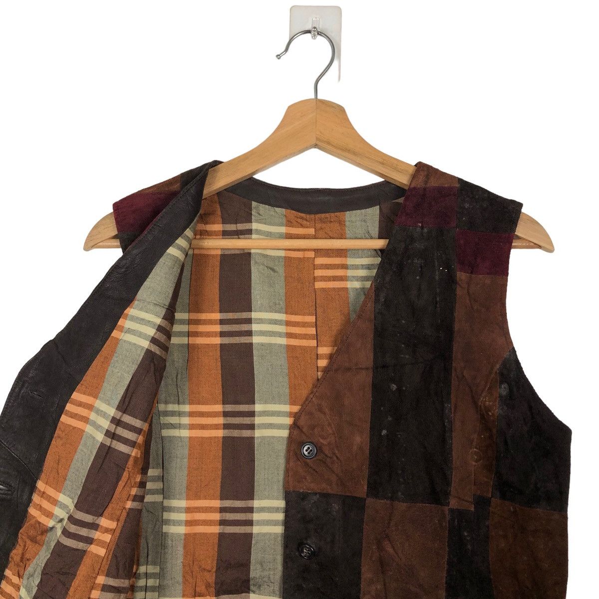 Japanese Brand 🔥Kapital Japan Design Vest Tank Top Tartan Design Patchwork Size US M / EU 48-50 / 2 - 11 Thumbnail