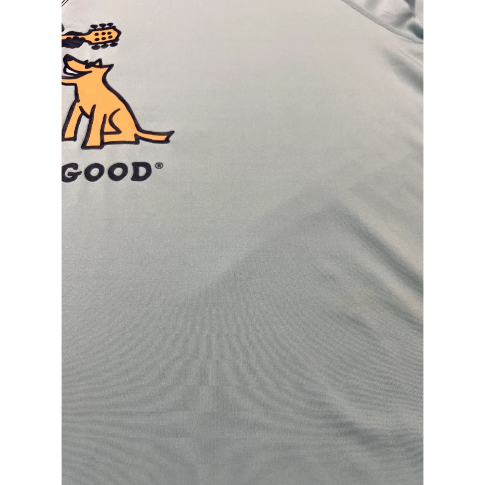 Life is Good Life is Good T-Shirt Dog Life is Good "Homemade Jam" Jake Dog Guitar Performance L/S Aqua XL Men shirts Mens T-Shirt XL Aqua Dog Theme Ready to wear Size US XL / EU 56 / 4 - 5 Thumbnail