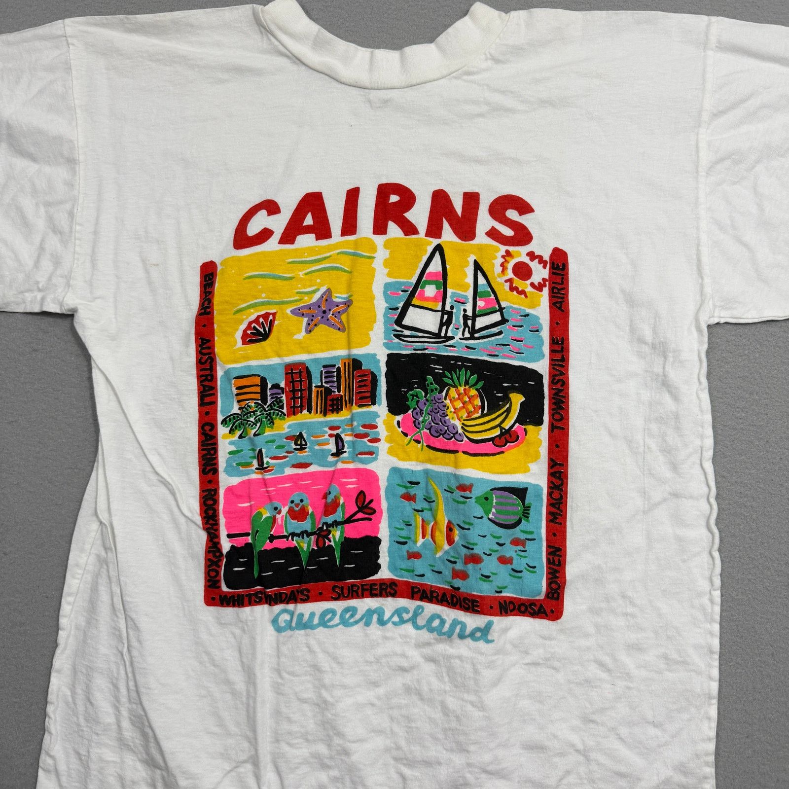 Vintage Vintage Cairns Australia Shirt Size XL White 90s Paper Thin Size US XL / EU 56 / 4 - 4 Thumbnail
