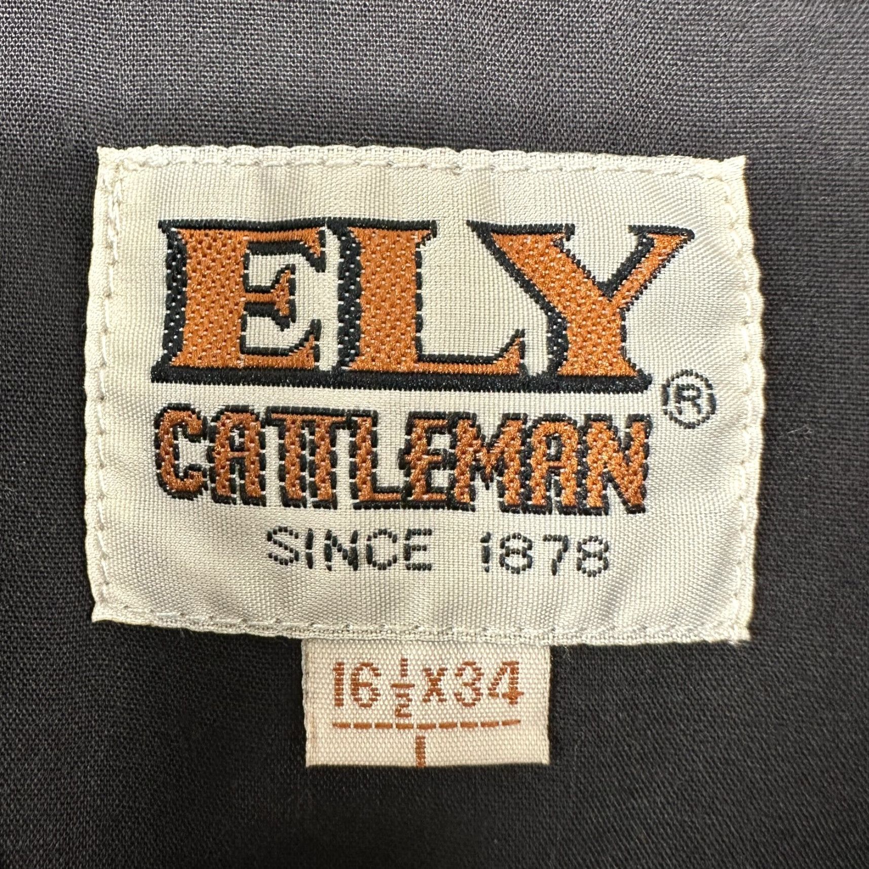 Vintage VINTAGE Ely Cattleman Shirt Men 16.5 34 Black Long Sleeve Button Up Pearl Snap Rodeo Size US XL / EU 56 / 4 - 4 Thumbnail