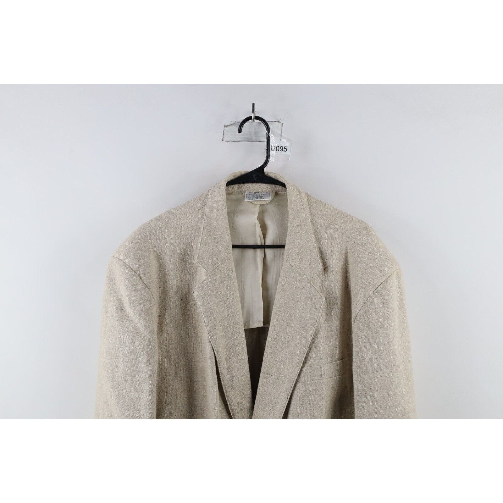 Vintage Vintage 90s Streetwear Linen Blend 2 Button Suit Coat Size US L / EU 52-54 / 3 - 2 Thumbnail