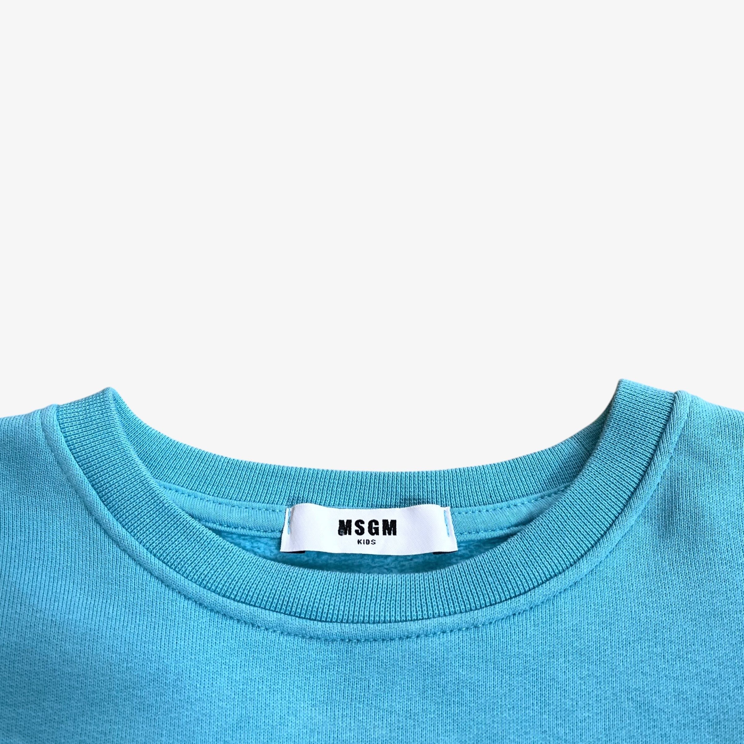 MSGM Women's MSGM Spell Out Blue Sweatshirt Size XS / US 0-2 / IT 36-38 - 3 Thumbnail