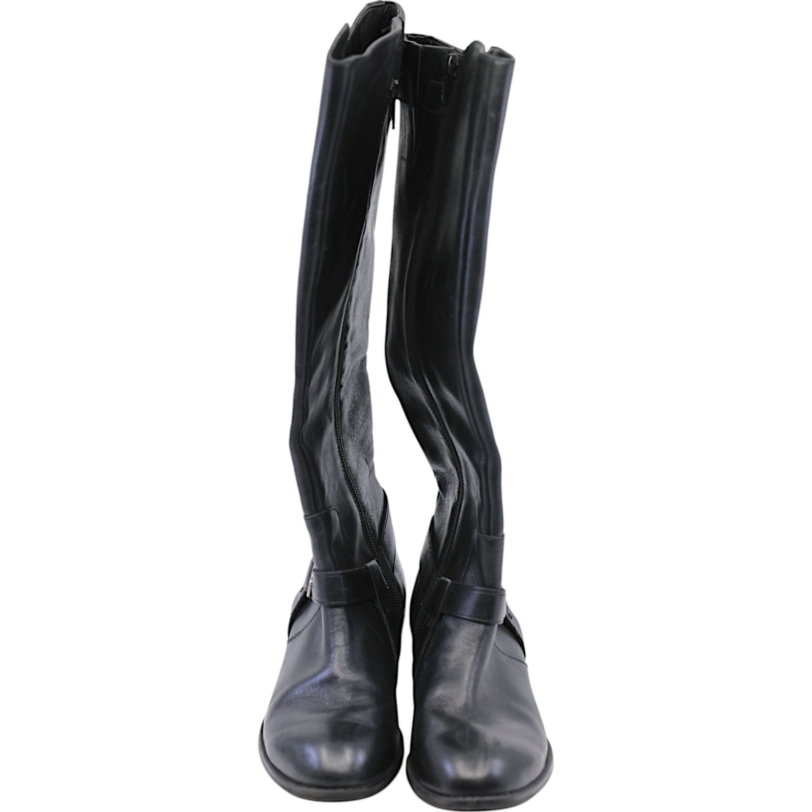 Ralph Lauren Ralph Lauren Margarite Leather Boots 5.5B Black 15" KneeHigh Size US 5.5 / IT 35.5 - 1 Thumbnail