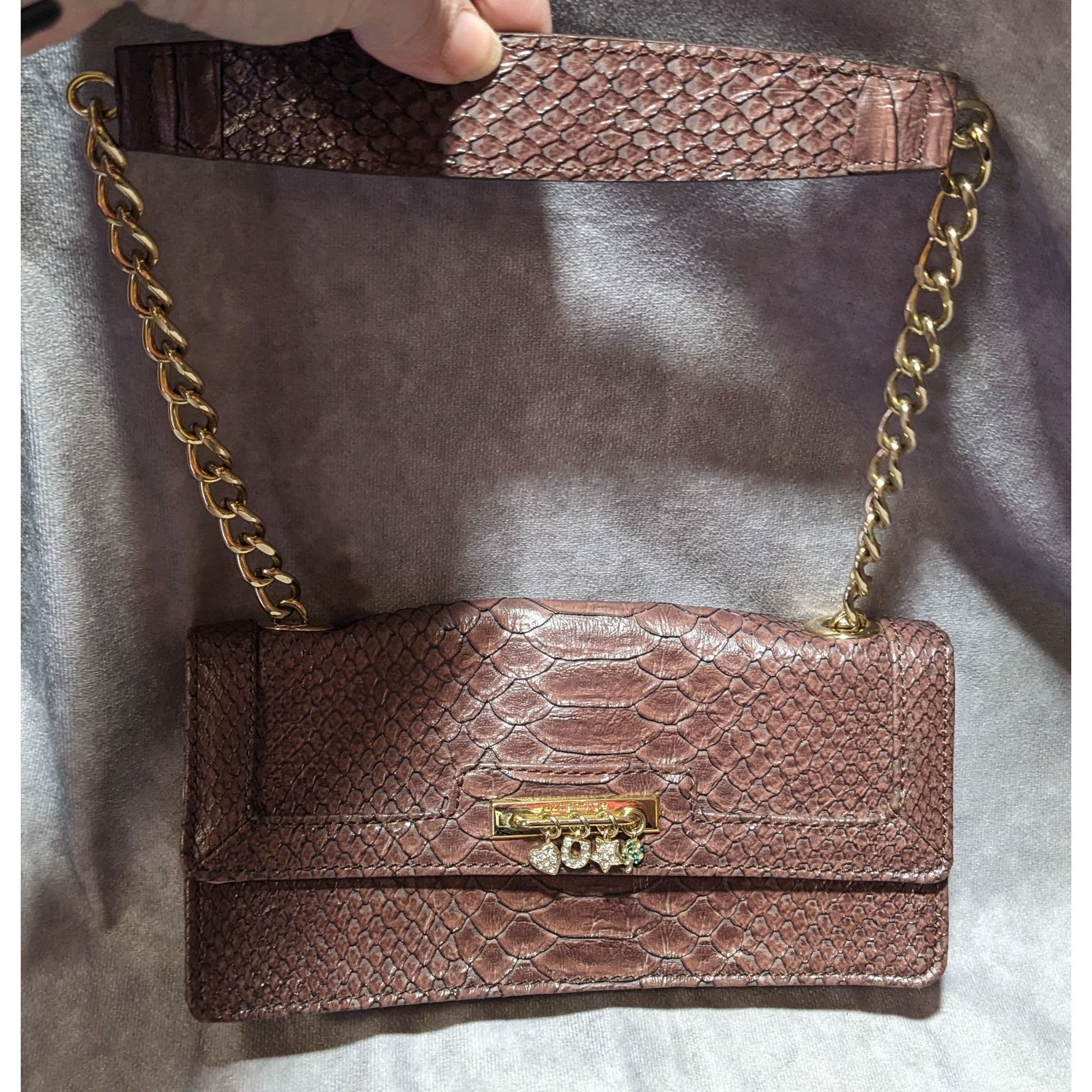 Other Vintage Faux Snake Purse With Charms by Liz Claiborne Size ONE SIZE - 10 Thumbnail