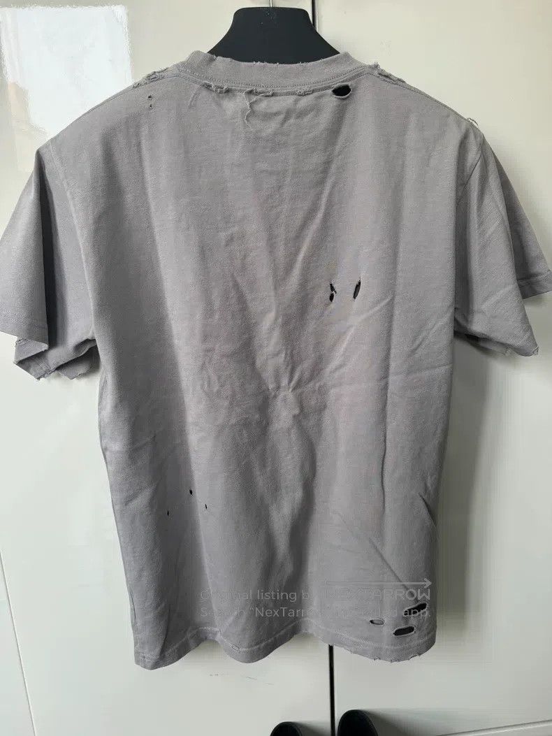Balenciaga Balenciaga Grey Shadow Logo Ripped Short-Sleeve T-Shirt Size US S / EU 44-46 / 1 - 2 Thumbnail
