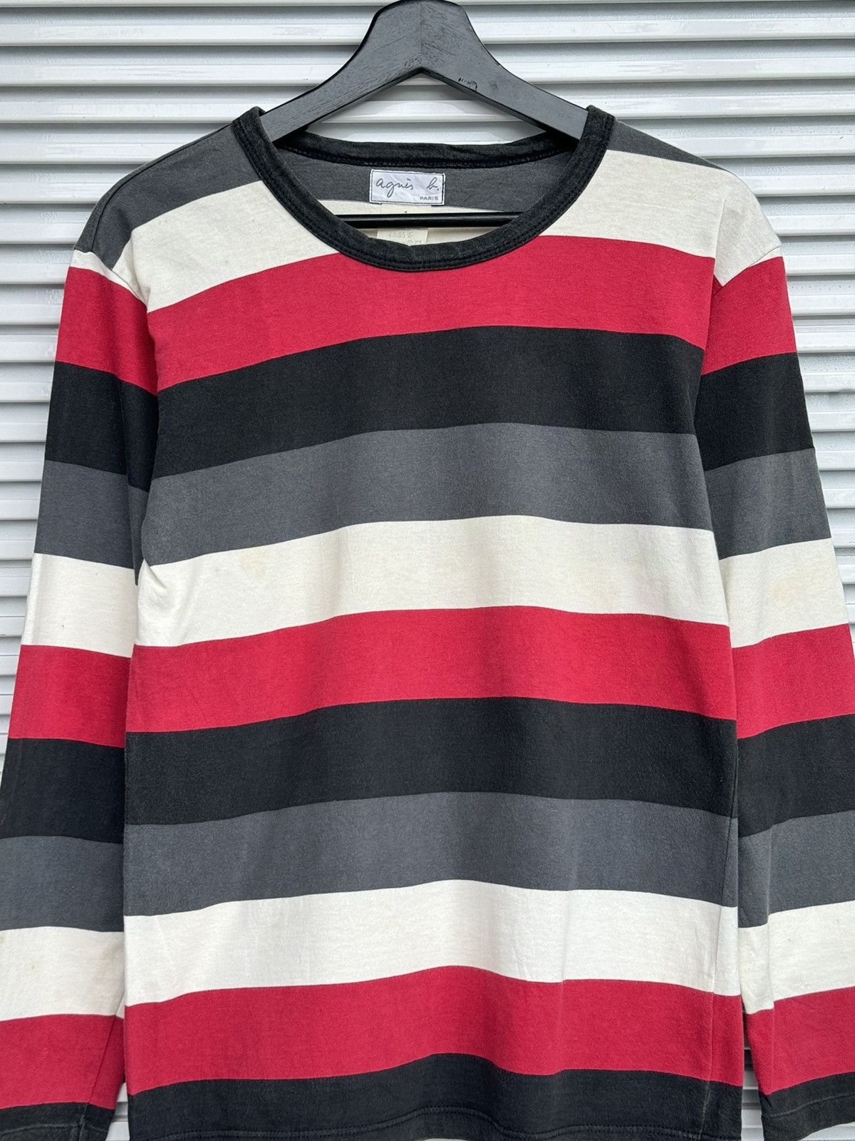 agnes b. Vintage Agnes B. Paris Striped Longsleeves Size US M / EU 48-50 / 2 - 2 Thumbnail