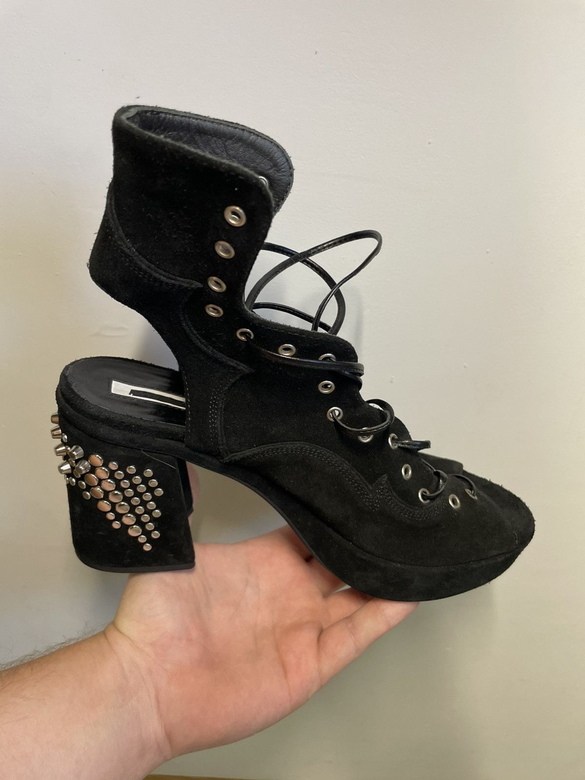 Alexander McQueen MCQ by Aleksander McQueen heels Boots mainline avant garde Size US 7 / IT 37 - 4 Thumbnail