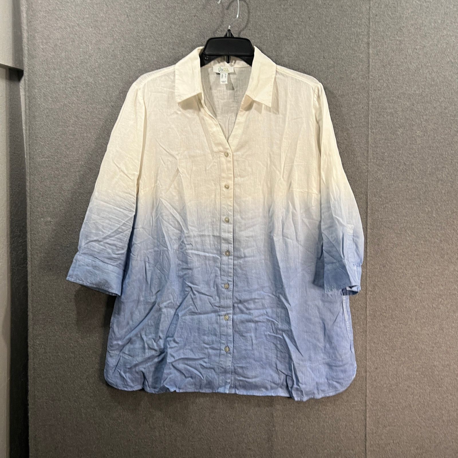 Denim & Co. Denim & Co. Naturals Regular Linen Blend Side Button Tuni Size M / US 6-8 / IT 42-44 - 1 Thumbnail