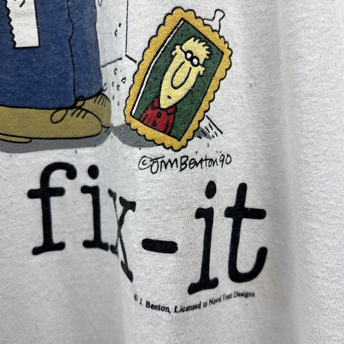 Vintage VTG 90s MR FIX IT JIM BENTON TEE Size US L / EU 52-54 / 3 - 3 Thumbnail