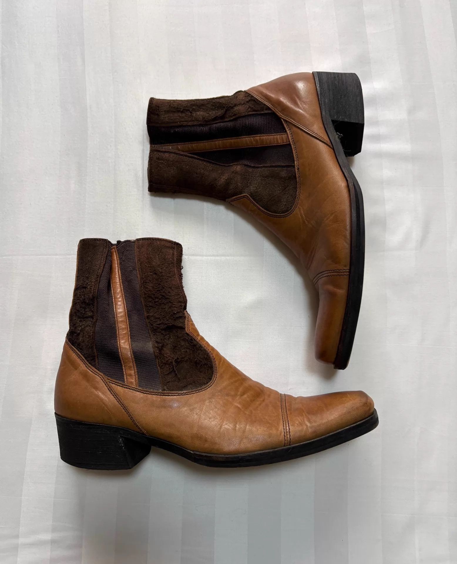 Tornado Mart Tornado Mart Jpn vintage paneled suede boots S 255 Size US 7 / EU 40 - 4 Thumbnail
