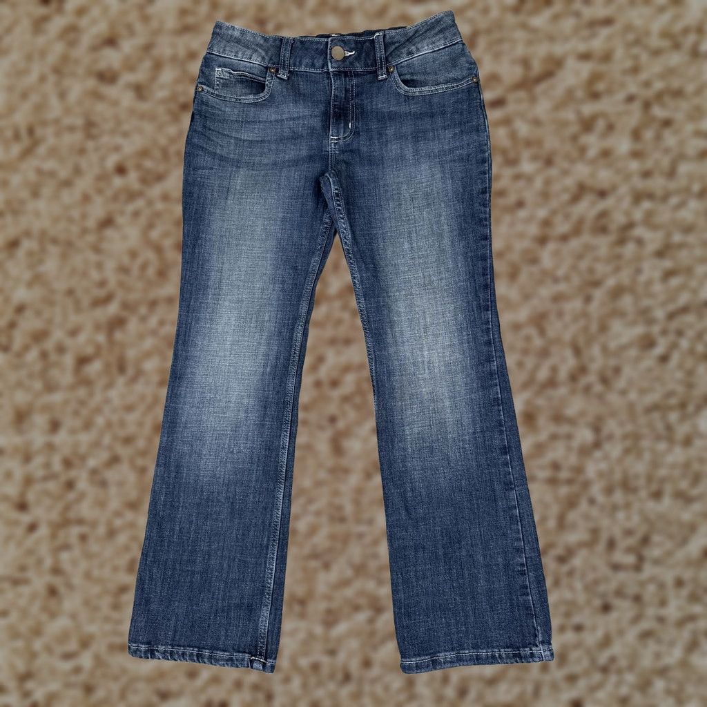 Wrangler Wrangler Jeans Bootcut Juniors 7X30 Blue Medium Wash Low Rise Stretch 28x28 Regular Women Retro Cowboy 5-Pocket Embroidered Denim Pants Size 28" / US 6 / IT 42 - 1 Thumbnail