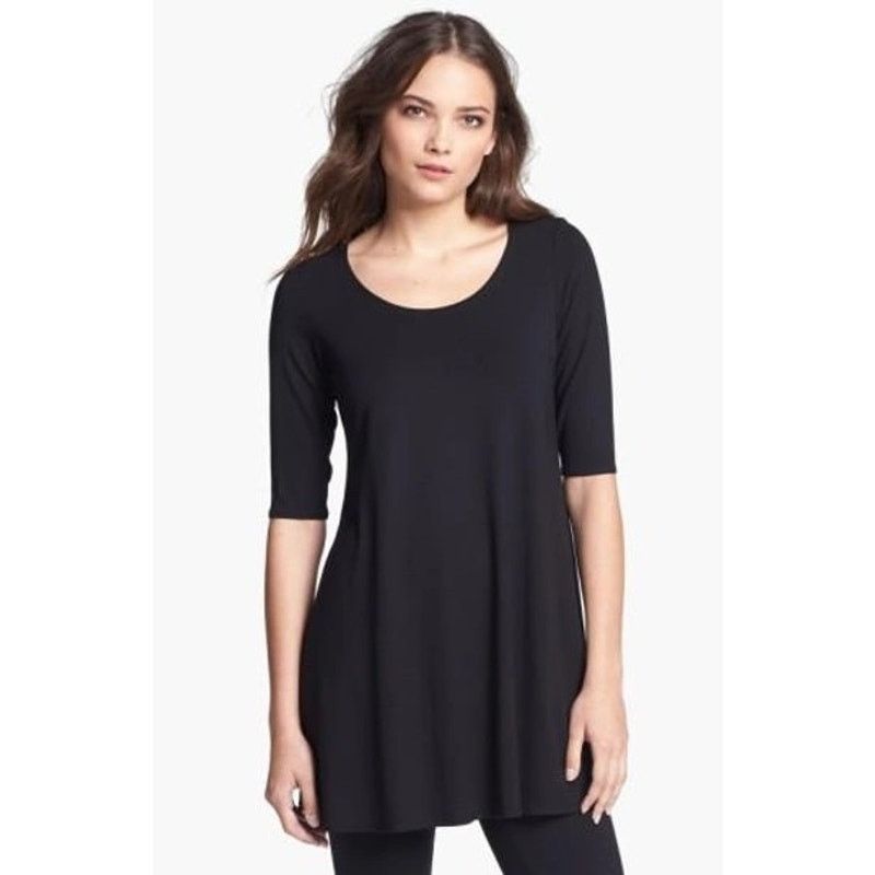 Eileen Fisher Eileen Fisher Half Sleeve Jersey Tunic Top Pink A Line PS Size S / US 4 / IT 40 - 7 Thumbnail
