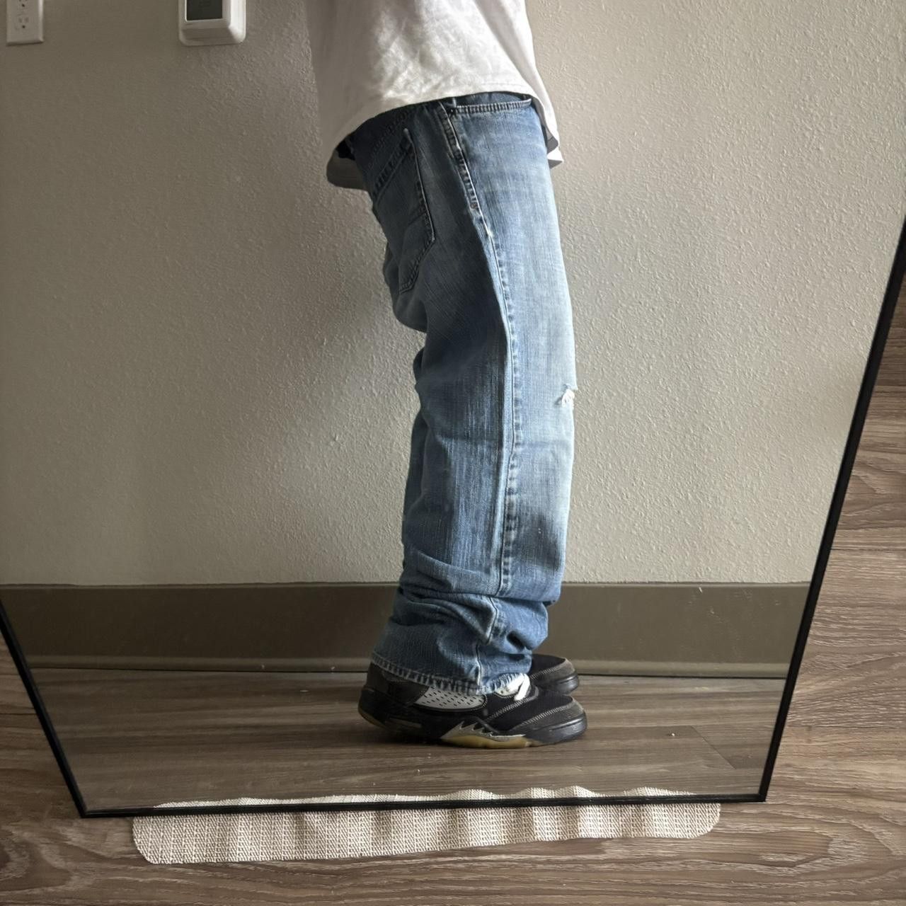 Calvin Klein Crazy Vintage Y2K/2000s Grunge Faded Calvin Klein Distressed Bootcut Denim Jeans! 36x32 Size US 36 / EU 52 - 2 Thumbnail