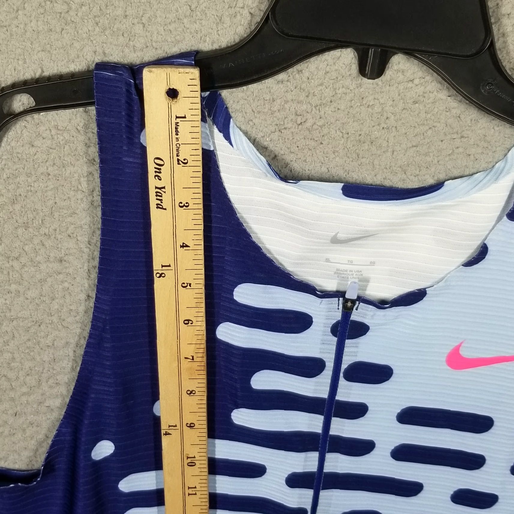 Nike Nike Pro Elite Speedsuit Tracksuit Men XL Blue Pink 1/4 Zip Breathable Stretch Colorblock Olympics Running & Jogging, Track & Field Logo Zipper Flag Size US 36 / EU 52 - 4 Thumbnail