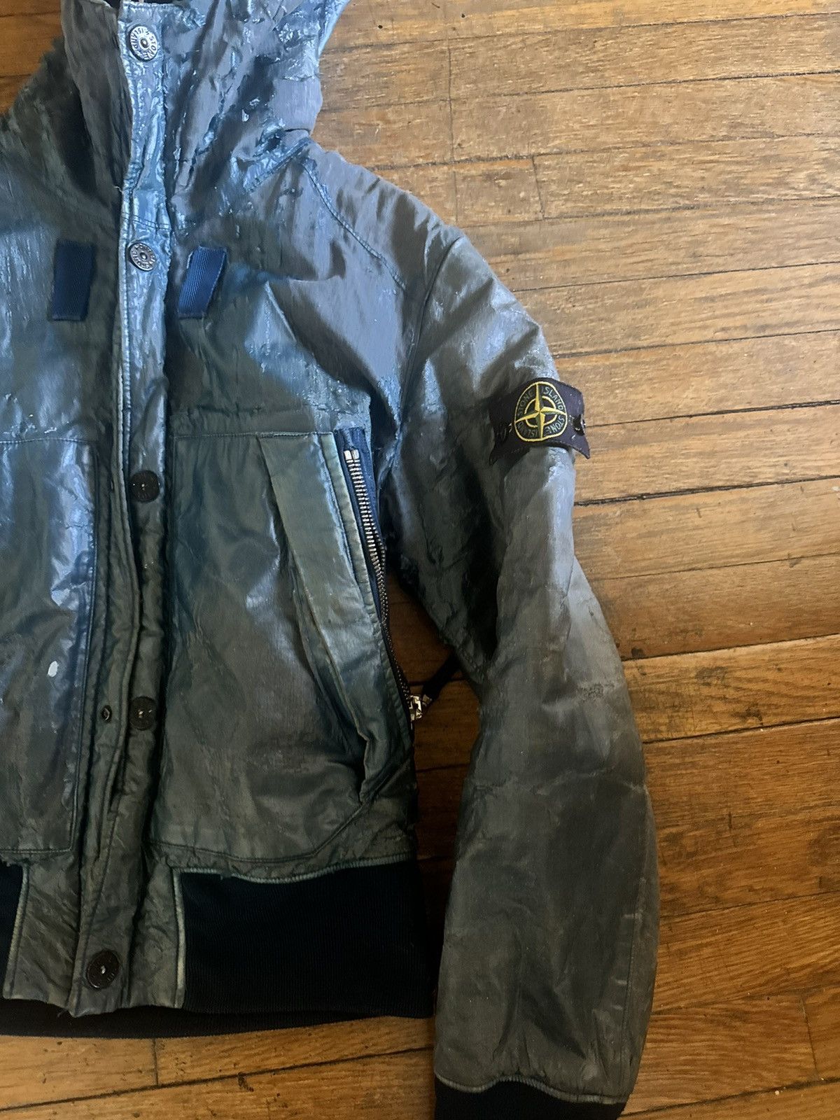 Stone Island Stone Island Coated Archive Cotton Raso Gommato Jacket Size US S / EU 44-46 / 1 - 5 Thumbnail