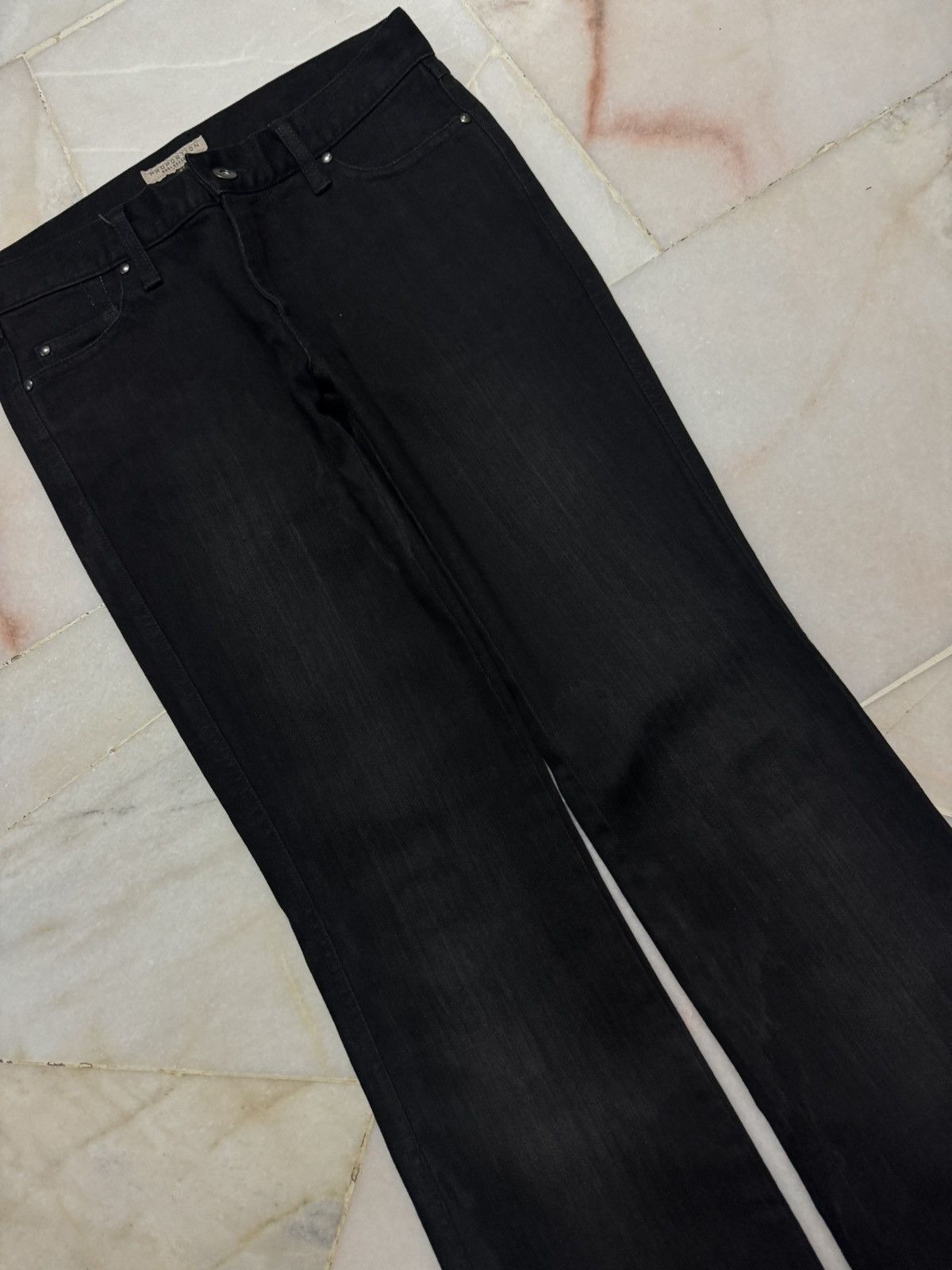 Tornado Mart SLIM FLARED 90's STYLE JAPANESE STONE WASHED SUPER BLACK Size US 28 / EU 44 - 7 Thumbnail