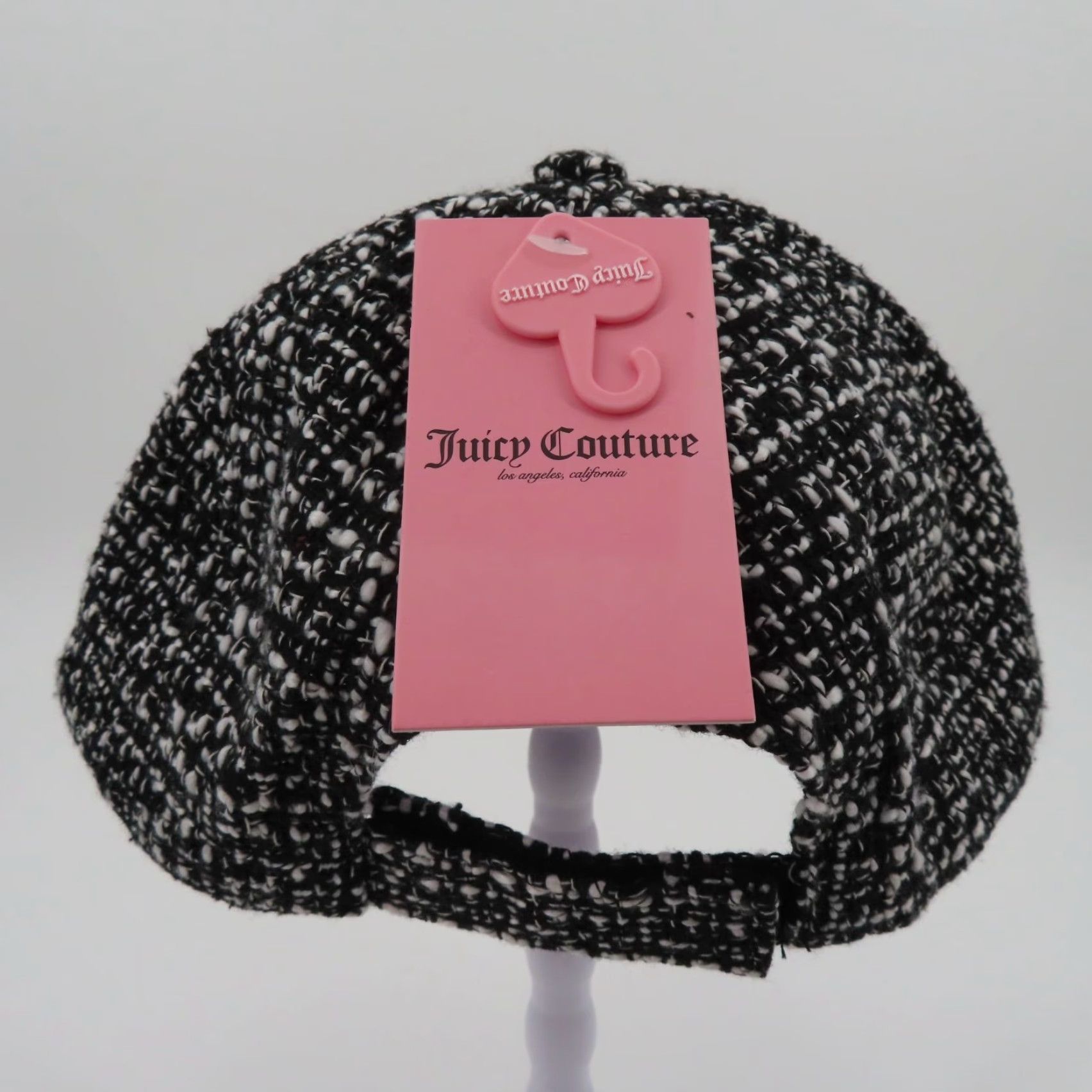 Juicy Couture Juicy Couture Baseball Hat Cap Women One Size Black White Tweed Embroidered NEW OSFM Adjustable Hats Urban Casual Size ONE SIZE - 6 Thumbnail