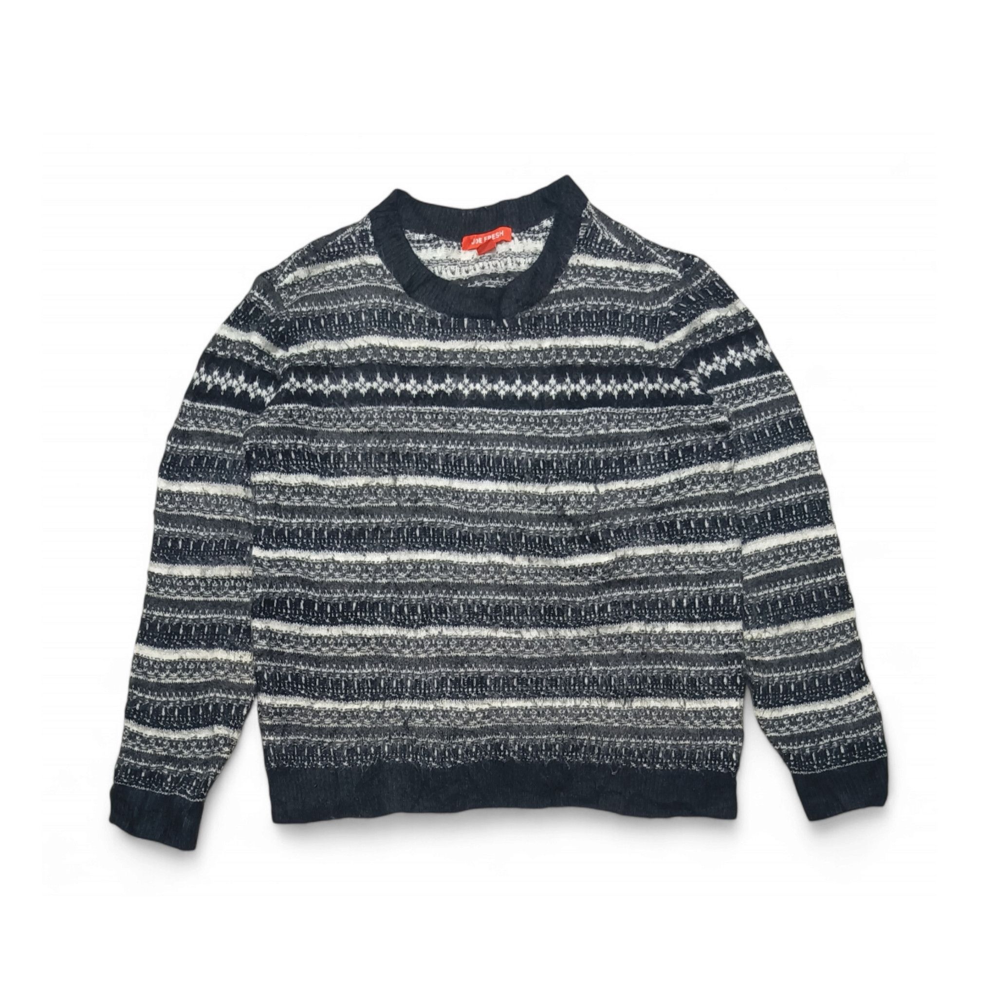 Joe Freshgoods Vintage 90s JOE FRESH Ethnic Striped Motifs Knit Sweater Size US M / EU 48-50 / 2 - 1 Thumbnail