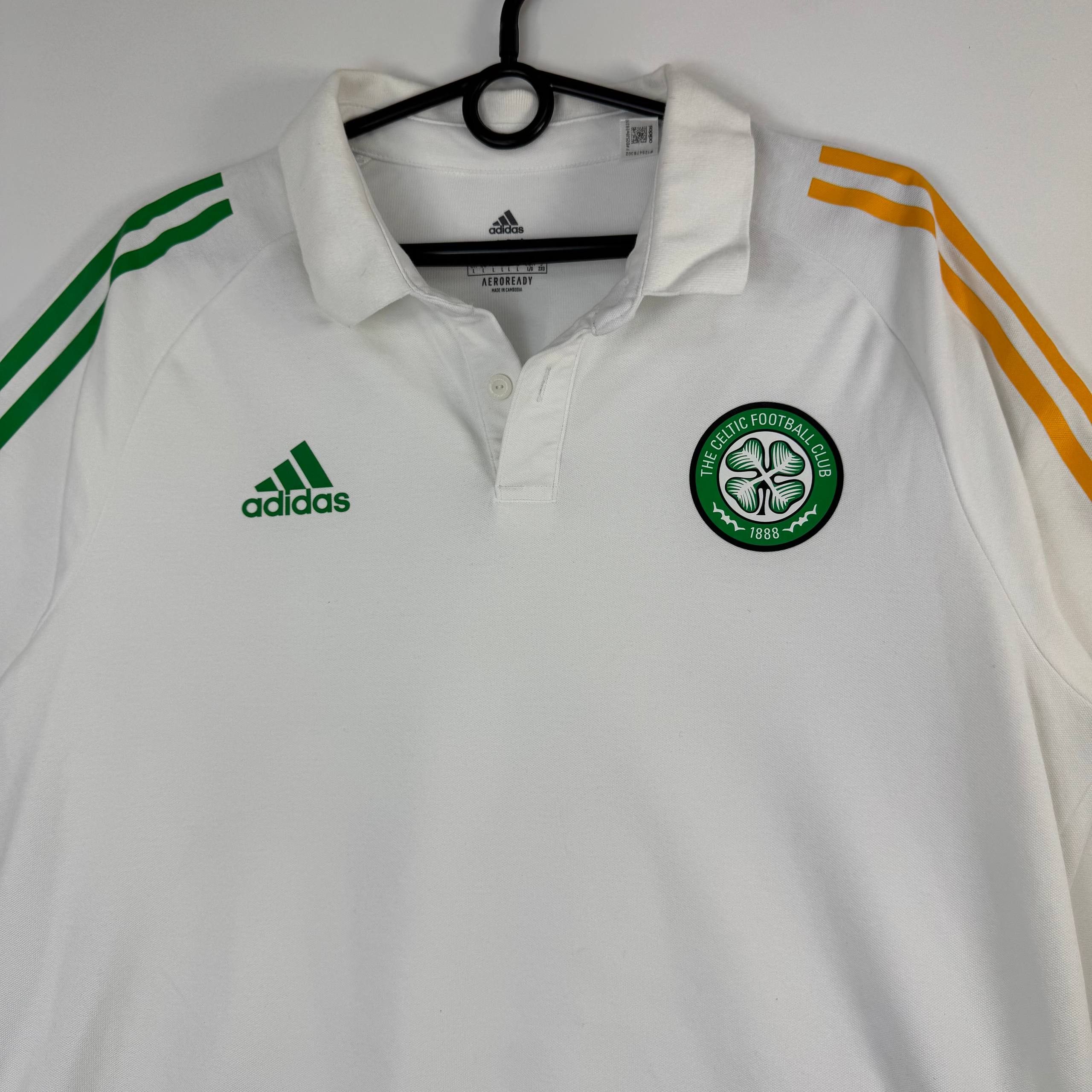 Adidas Adidas Celtic FC 2020-21 Polo Shirt White GE4716 Mens Size L Size US L / EU 52-54 / 3 - 2 Thumbnail