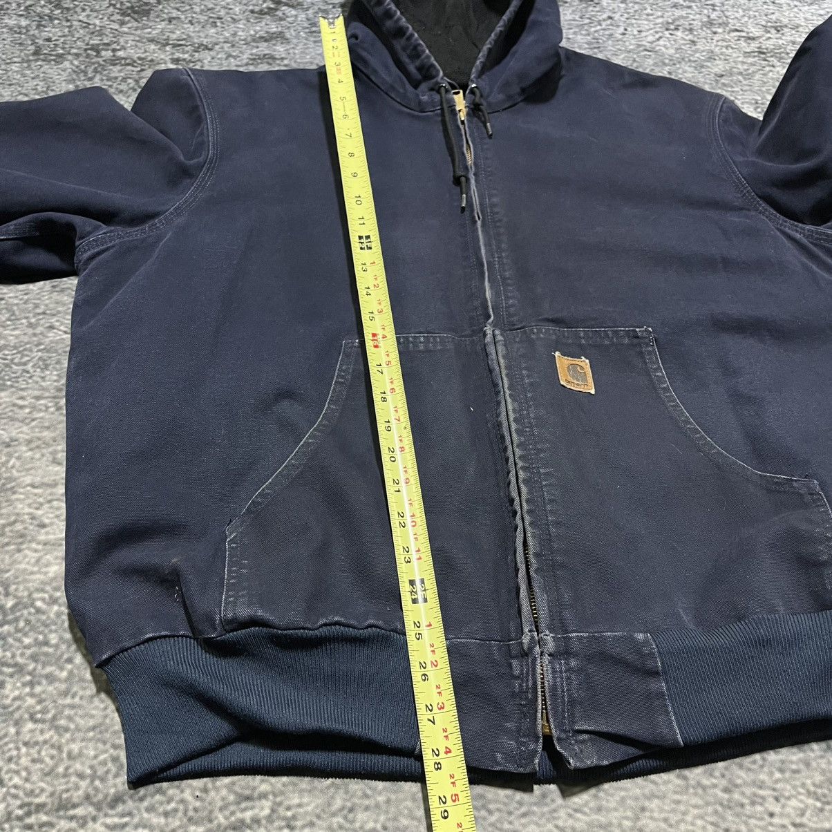 Carhartt VINTAGE CARHARTT NAVY BLUE FADED JACKET HOODED WORKWEAR XL Size US XL / EU 56 / 4 - 12 Thumbnail
