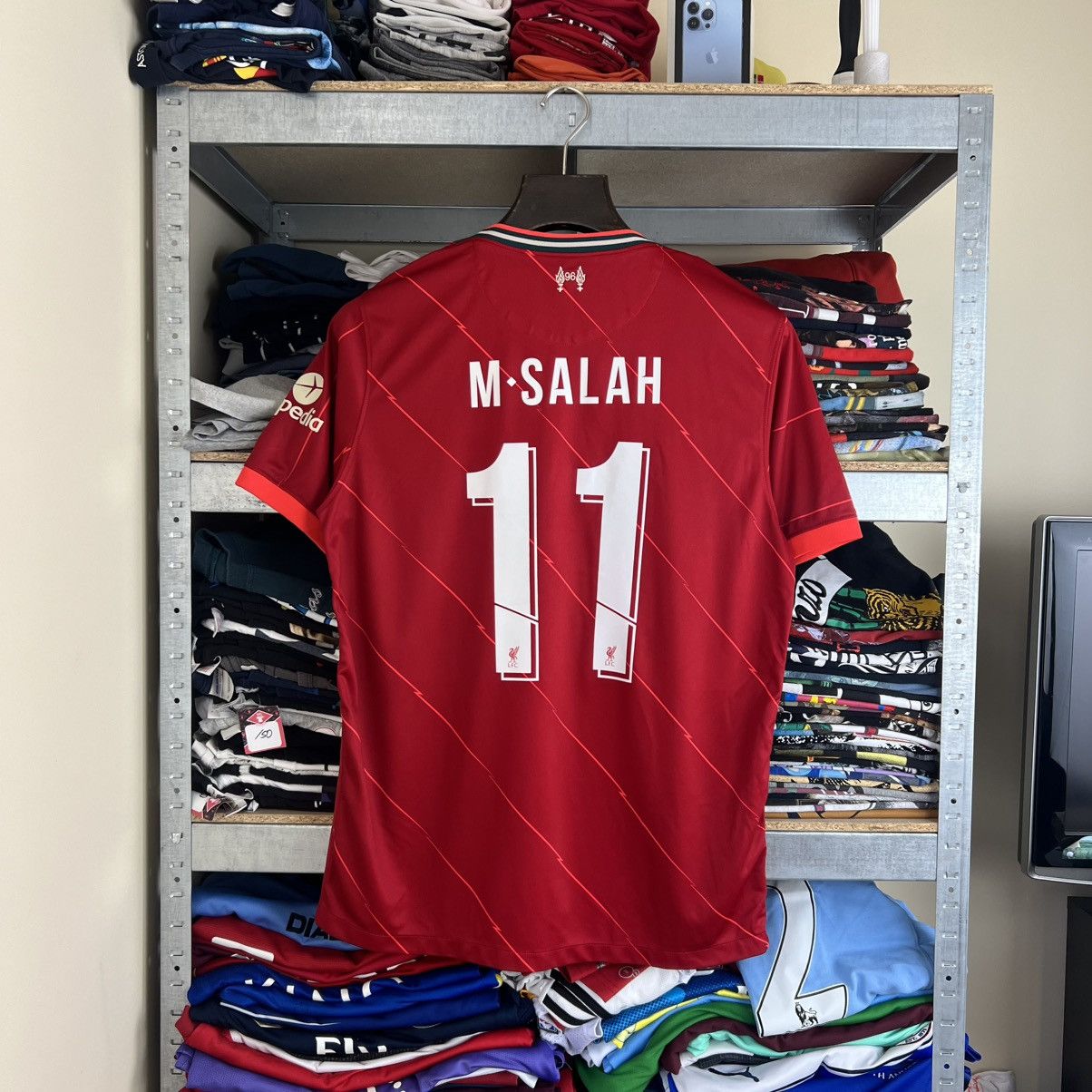 Nike Rare! Salah 11 Nike Liverpool Soccer Jersey Shirt Size US XL / EU 56 / 4 - 1 Thumbnail
