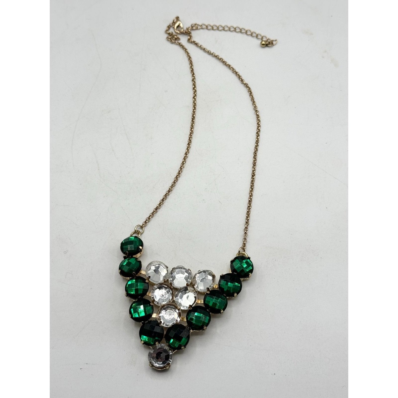 Other Green rhinestone triangle necklace Size ONE SIZE - 2 Thumbnail