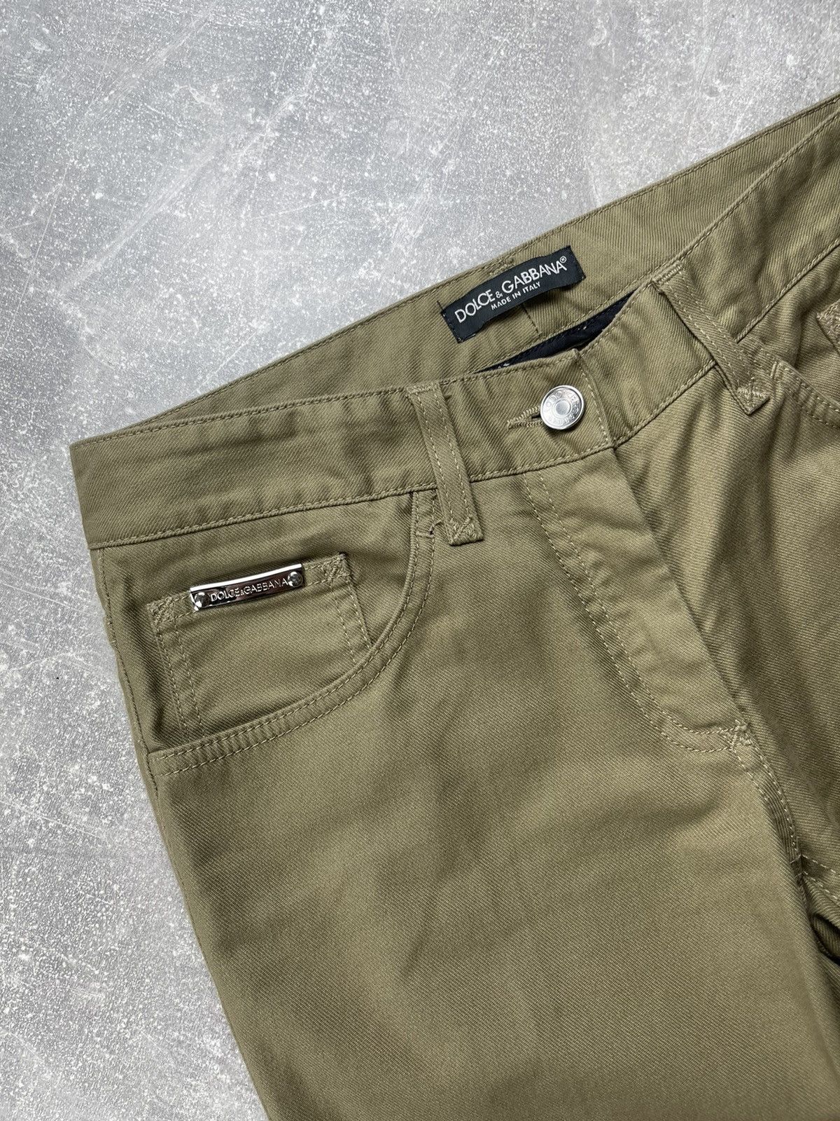 Dolce & Gabbana Dolce & Gabbana Olive Green Slim Pants Designer Jeans Size 27" / US 4 / IT 40 - 9 Thumbnail