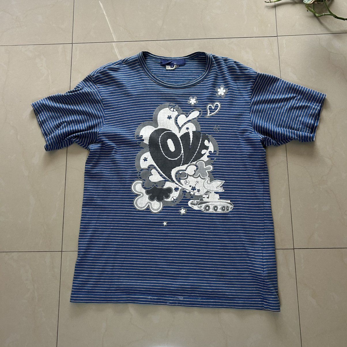 Comme des Garcons Comme Des Garcons Hippie Love Stripped Shirt Size US S / EU 44-46 / 1 - 1 Thumbnail