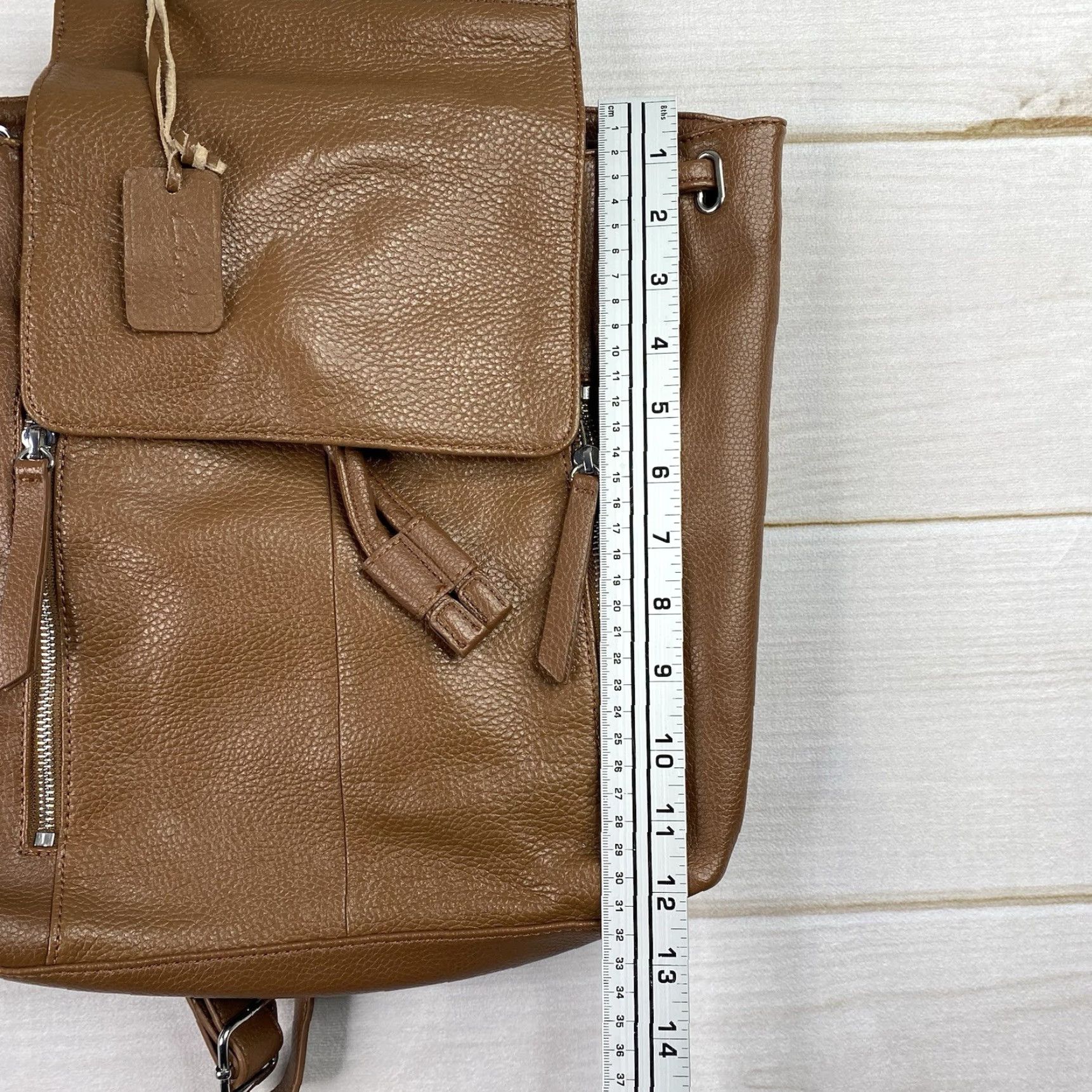 Clarks Clarks Backpack Brown Leather Pebbled - Medium, Women, School, Pockets, Tote/Handbag Style, Zip Closure, Travel, Casual, Vintage: No Size ONE SIZE - 5 Thumbnail