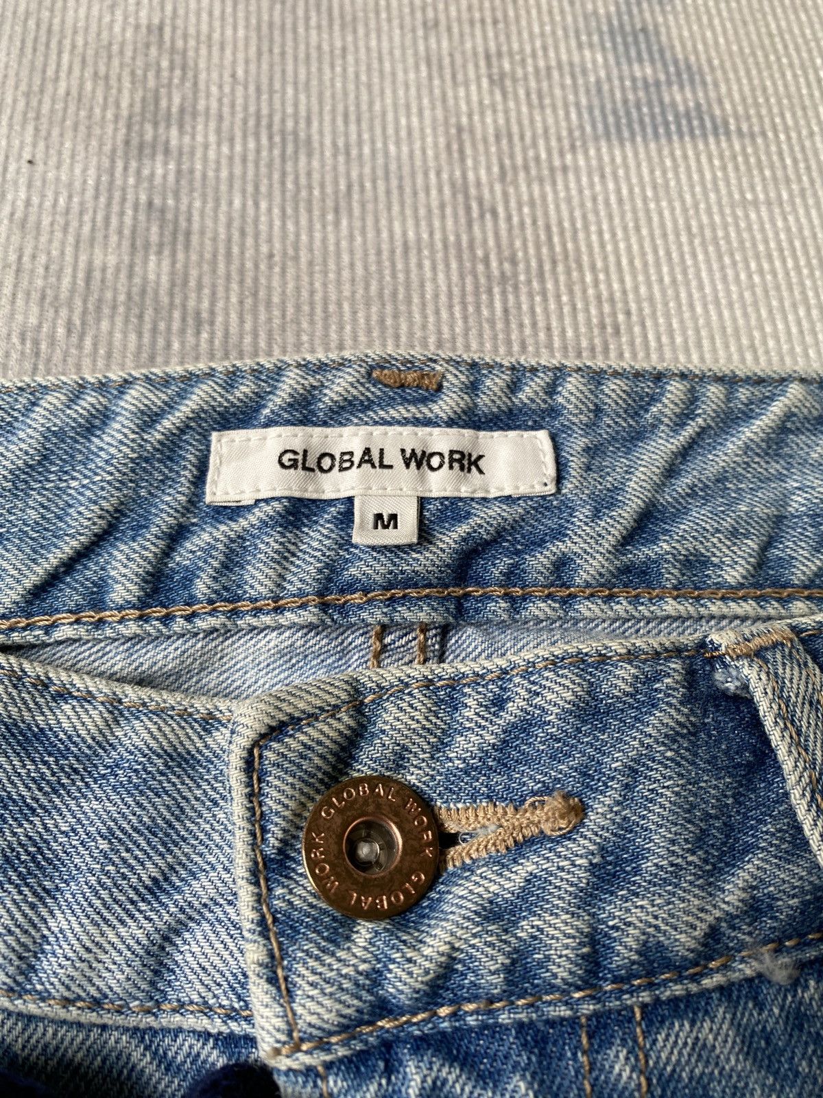 Global Work × Japanese Brand Global Work Japan Distressed Patchwork Design Jeans Size US 32 / EU 48 - 16 Thumbnail