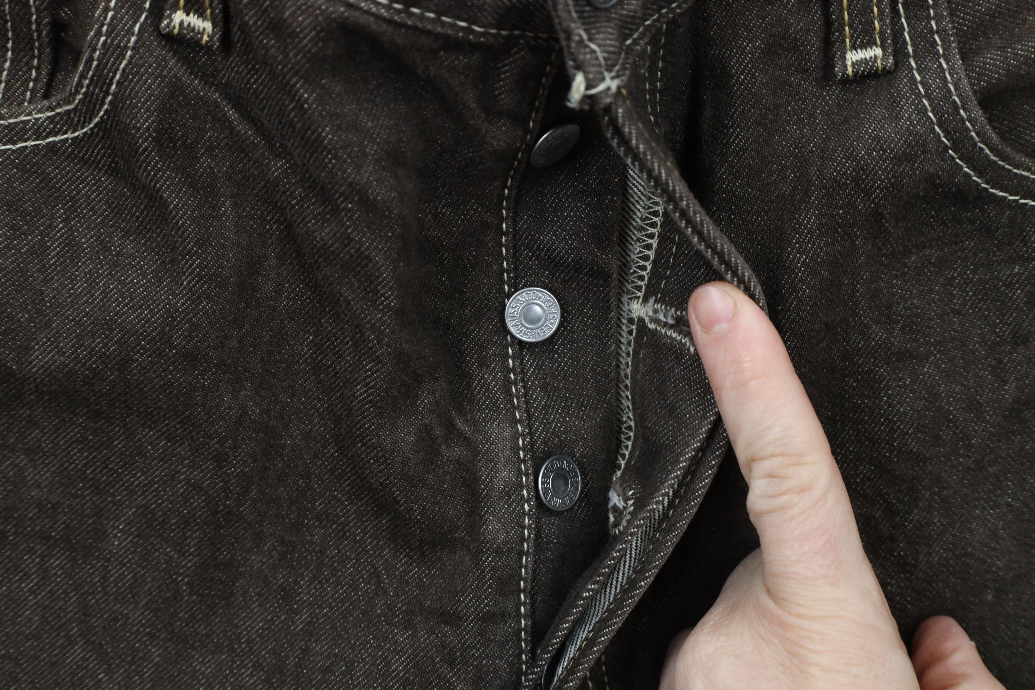 Levi's × Vintage Vintage Y2K Levis 501xx Original Straight Leg Jeans Brown Size US 34 / EU 50 - 5 Thumbnail